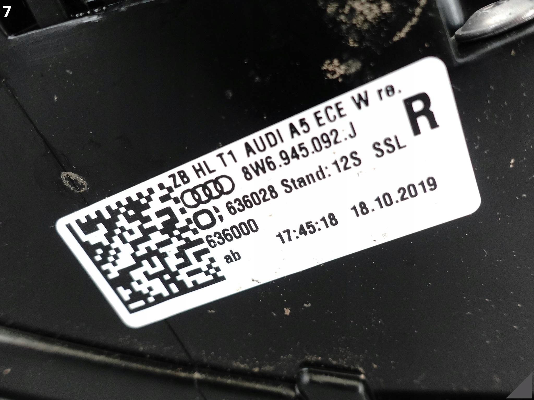 AUDI A5 S5 8W6 8W8 F5 B9 SPORTBACK 16-19 MATRIX LED LAMPA W BŁOTNIK PRAWA AUDI A5 S5 8W6 8W8 F5 B9 SPORTBACK 16-19 MATRIX LED LAMPA W BŁOTNIK PRAWA - obrazek 8