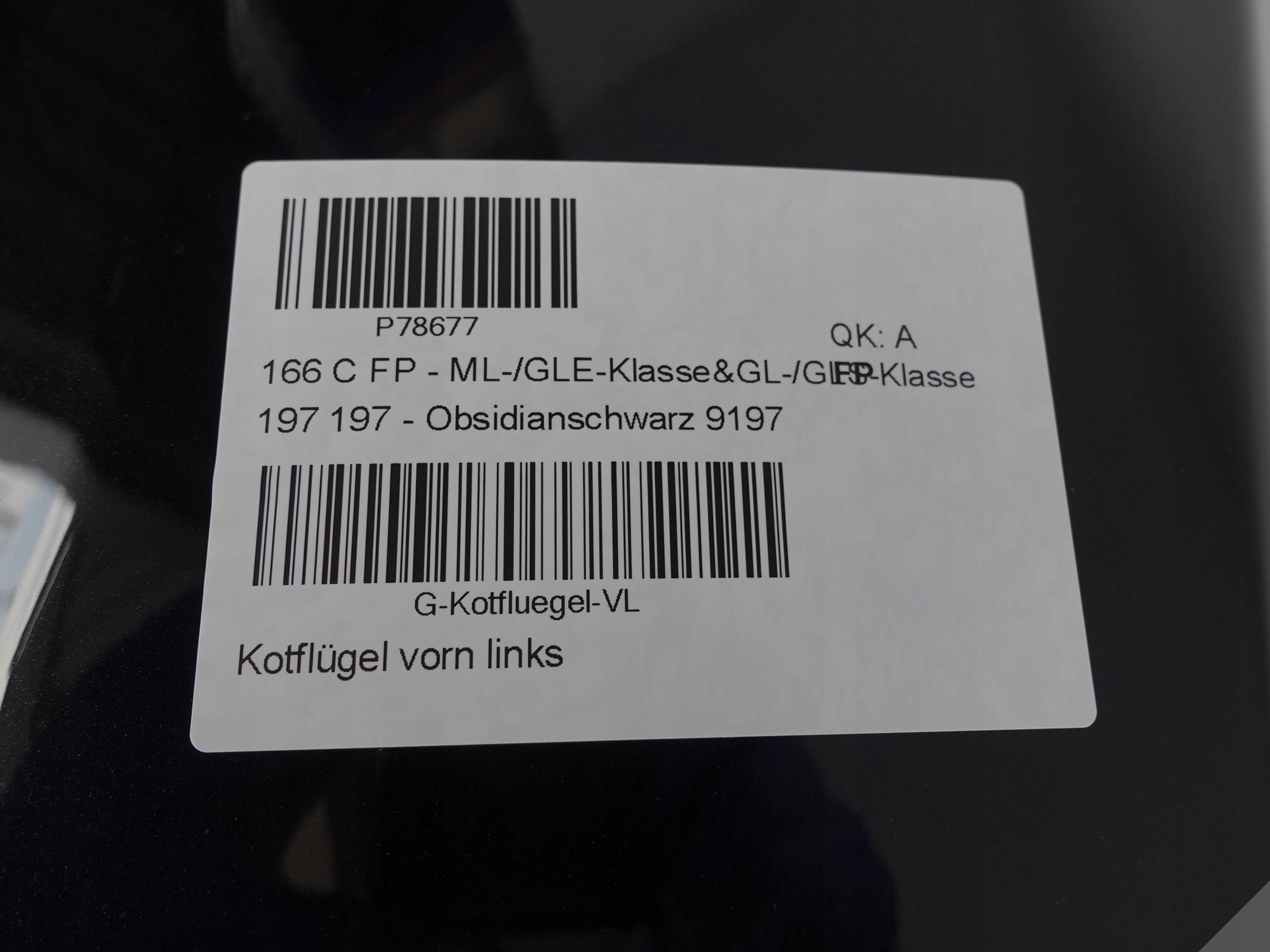 MERCEDES ML W166 11-15 BŁOTNIK LEWY *9197* MERCEDES ML W166 11-15 BŁOTNIK LEWY *9197* - obrazek 9