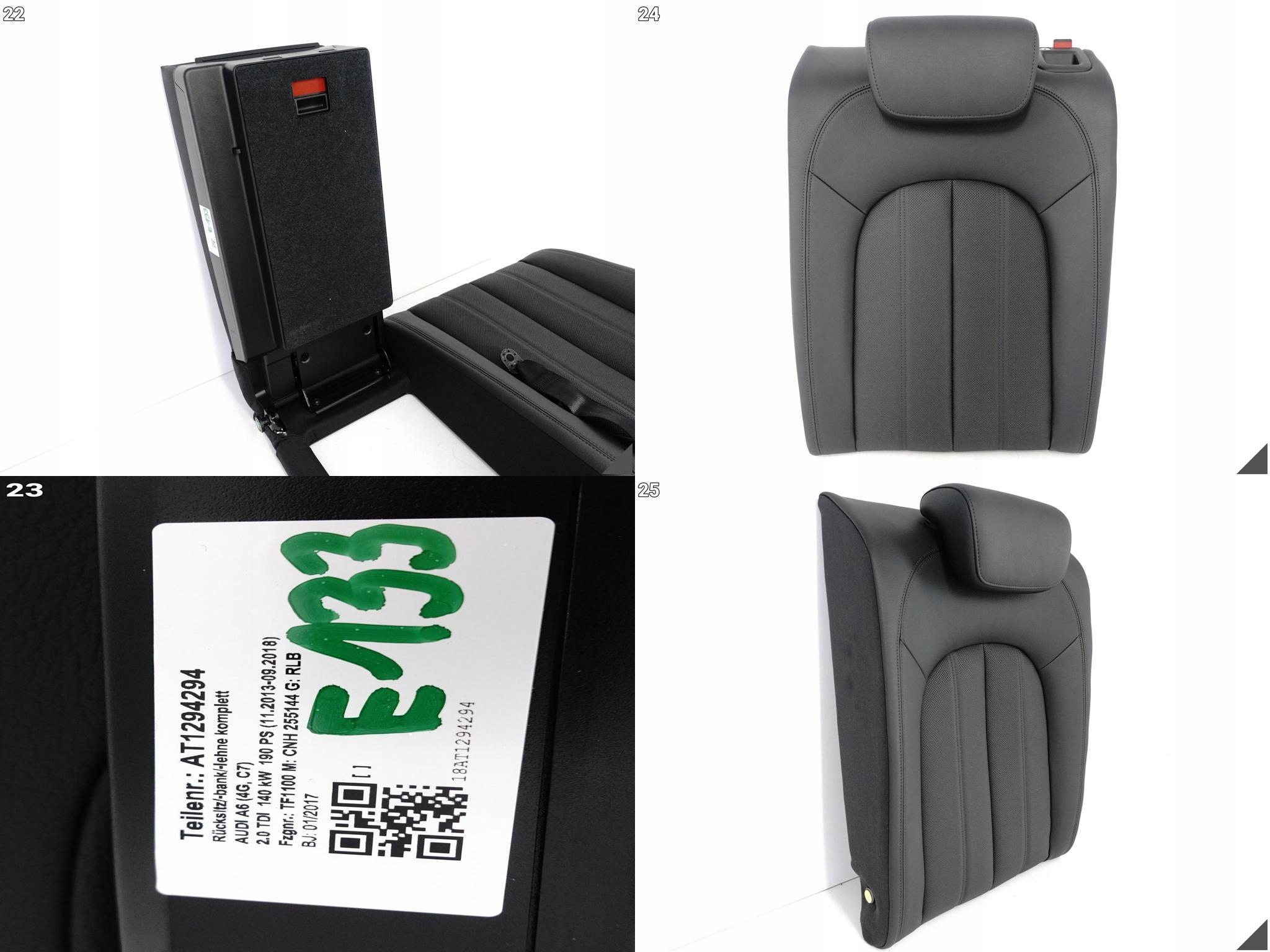 AUDI A6 4G0 C7 LIFT 14-18 KOMPLET FOTELI CZARNA SKÓRA WENTYLOWANE PRZÓD TYŁ AUDI A6 4G0 C7 LIFT 14-18 KOMPLET FOTELI CZARNA SKÓRA WENTYLOWANE PRZÓD TYŁ - obrazek 8