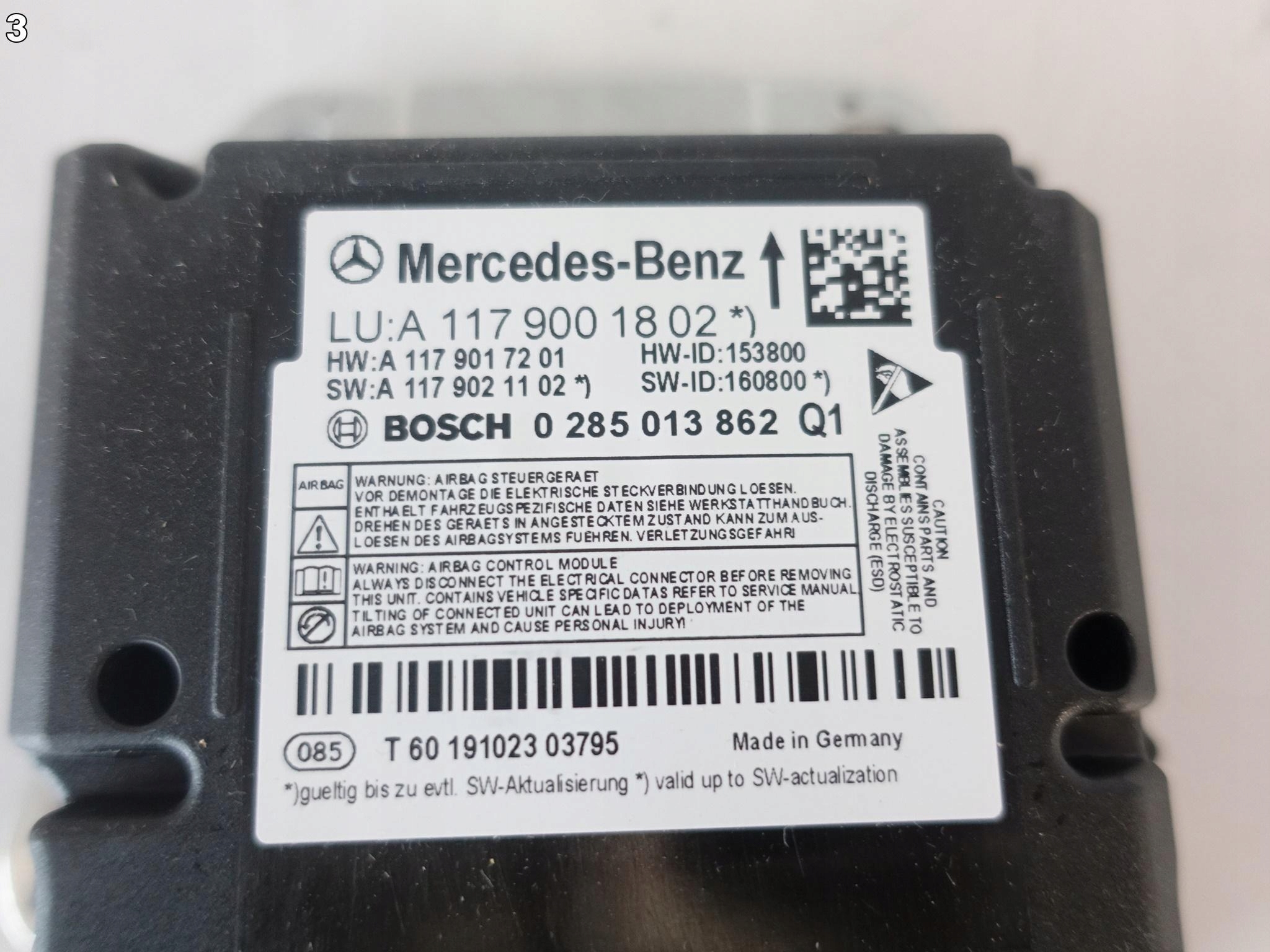 MERCEDES CLA C117 A W176 X156 MODUŁ STEROWNIK SENSOR PODUSZEK AIRBAG MERCEDES CLA C117 A W176 X156 MODUŁ STEROWNIK SENSOR PODUSZEK AIRBAG - obrazek 4