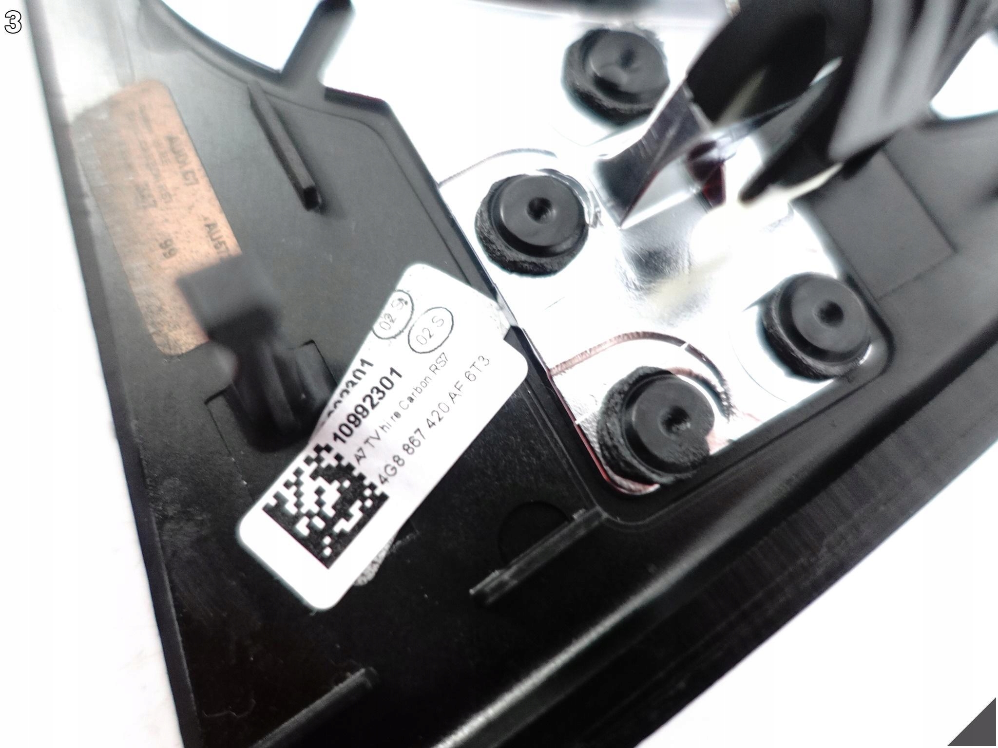 AUDI RS7 S7 A7 4G8 C7 10-18 OSŁONA DEKOR DRZWI PRAWA TYŁ CARBON CHROM 6T3 AUDI RS7 S7 A7 4G8 C7 10-18 OSŁONA DEKOR DRZWI PRAWA TYŁ CARBON CHROM 6T3 - obrazek 4