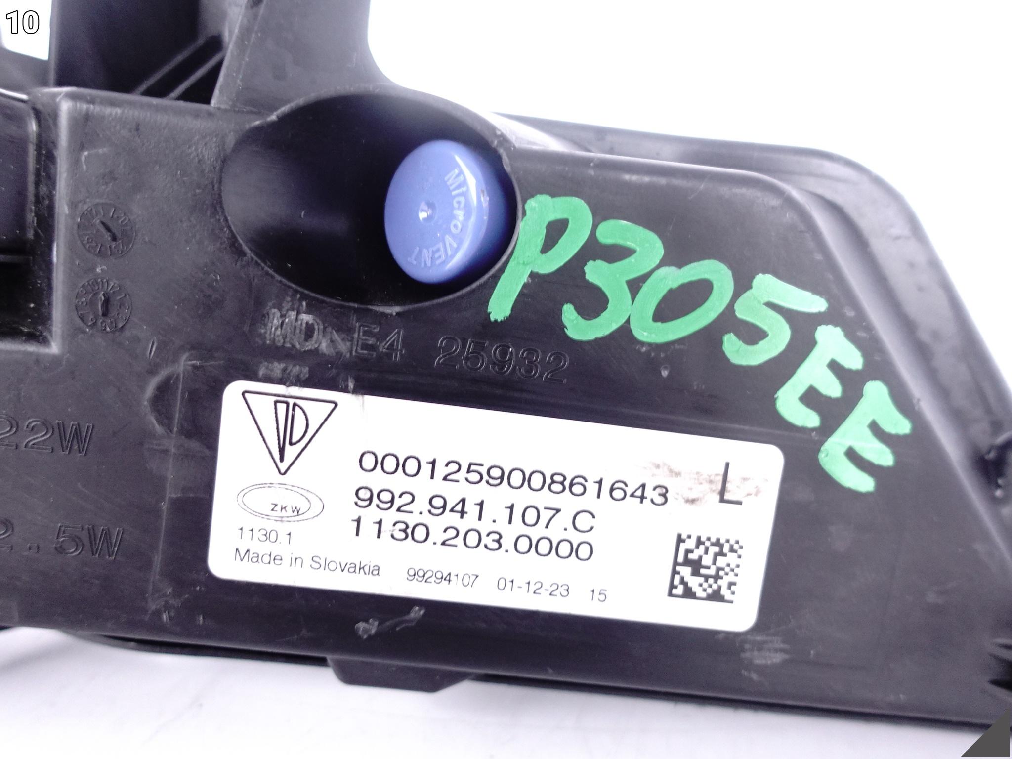 PORSCHE 911 992 GTS 22- DRL HALOGEN LED W ZDERZAK LEWY PRZÓD 992941107C EU PORSCHE 911 992 GTS 22- DRL HALOGEN LED W ZDERZAK LEWY PRZÓD 992941107C EU - obrazek 11