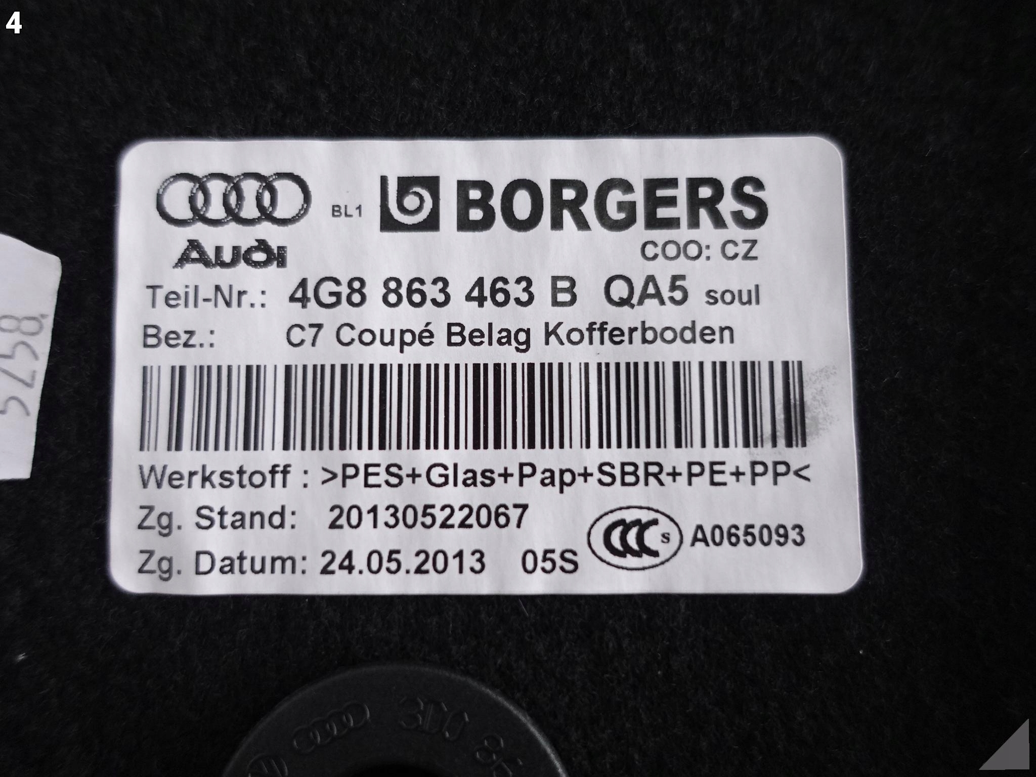 AUDI A7 S7 RS7 S-LINE 4G8 10-18 WYKŁADZINA TAPICERKA BAGAŻNIKA AUDI A7 S7 RS7 S-LINE 4G8 10-18 WYKŁADZINA TAPICERKA BAGAŻNIKA - obrazek 5