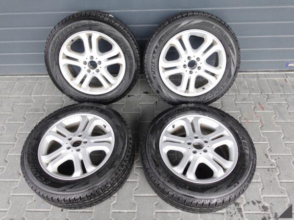 MERCEDES ML W164 GL 8JX18 ET60 PIRELLI 255/55 KOMPLET FELGI+OPONY 6MM ZIMA MERCEDES ML W164 GL 8JX18 ET60 PIRELLI 255/55 KOMPLET FELGI+OPONY 6MM ZIMA