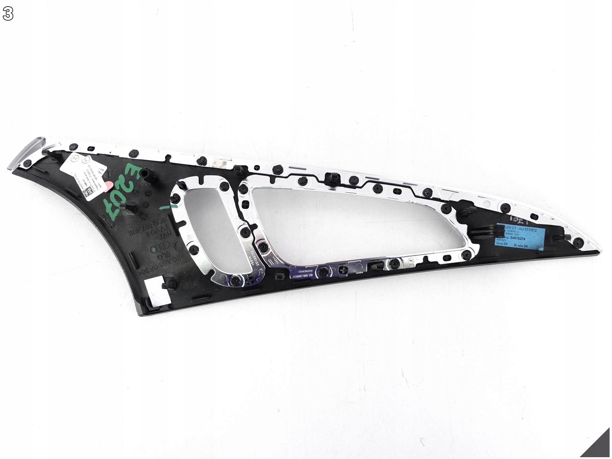 AUDI A6 S6 4G0 C7 LIFT 10-18 DEKOR DRZWI LEWYCH PRZÓD CHROM DREWNO ND8 AUDI A6 S6 4G0 C7 LIFT 10-18 DEKOR DRZWI LEWYCH PRZÓD CHROM DREWNO ND8 - obrazek 4