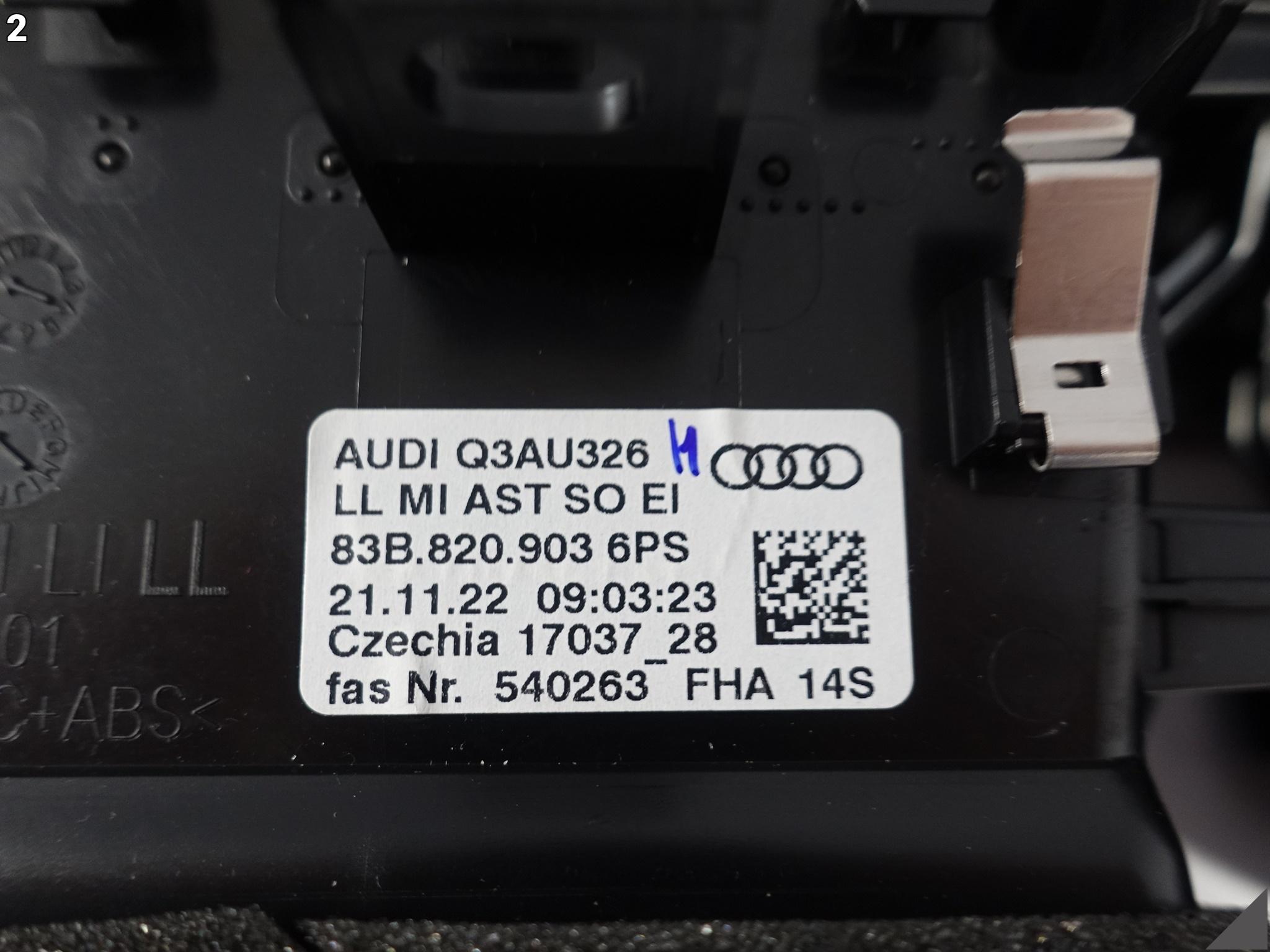 AUDI Q3 SQ3 RSQ3 II F3 83F 83A 83B 18- KONSOLA KRATKA NAWIEWU ŚRODKOWA 6PS AUDI Q3 SQ3 RSQ3 II F3 83F 83A 83B 18- KONSOLA KRATKA NAWIEWU ŚRODKOWA 6PS - obrazek 3