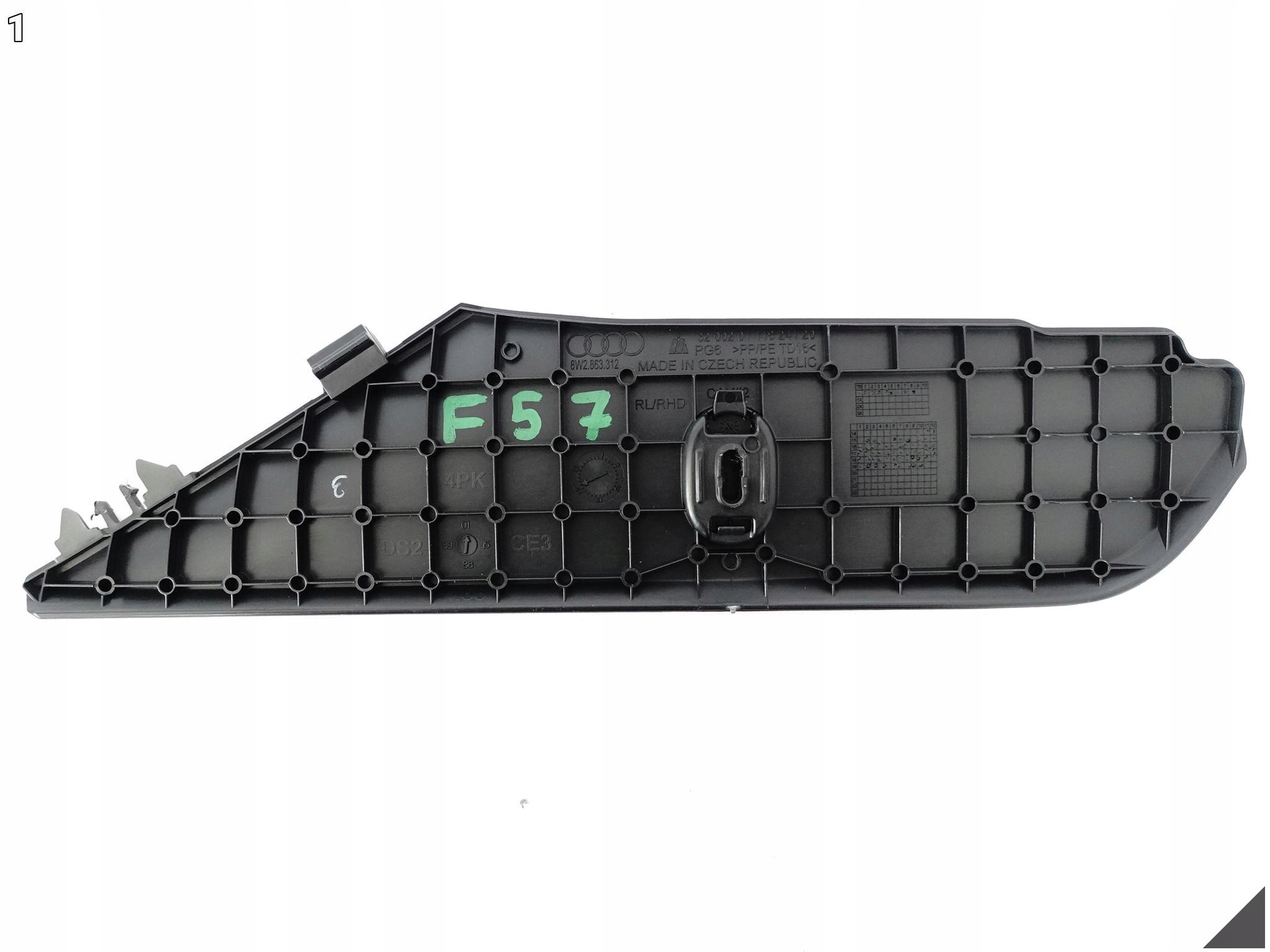 AUDI A5 8W6 F5 A4 8W0 B9 15-19 OSŁONA ZAŚLEPKA TUNELU ŚRODKOWEGO PRAWA UK AUDI A5 8W6 F5 A4 8W0 B9 15-19 OSŁONA ZAŚLEPKA TUNELU ŚRODKOWEGO PRAWA UK - obrazek 2