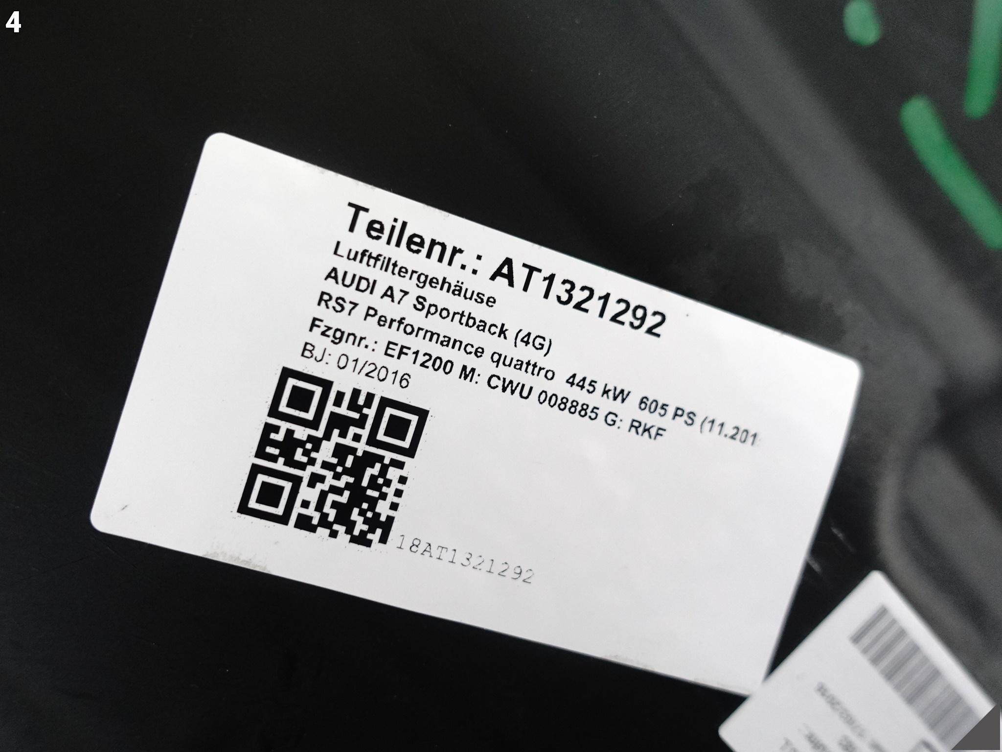 AUDI RS7 4G8 RS6 4G0 C7 LIFT 14-18 OBUDOWA FILTRA POWIETRZA + FILTR 4.0TFSI AUDI RS7 4G8 RS6 4G0 C7 LIFT 14-18 OBUDOWA FILTRA POWIETRZA + FILTR 4.0TFSI - obrazek 5