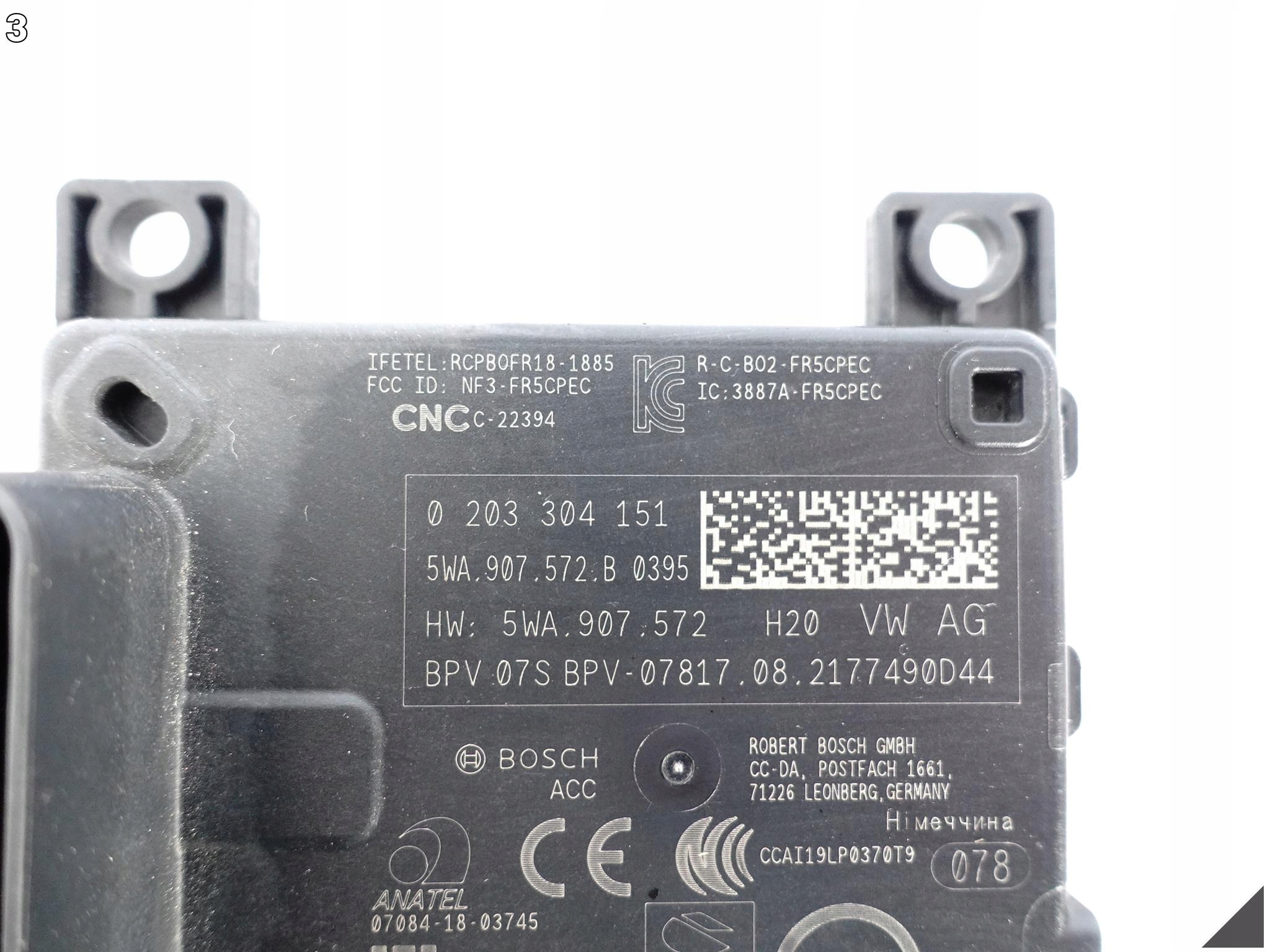 VW AUDI SEAT SKODA MODUŁ RADAR SENSOR ACC DISTRONIC CZUJNIK 5WA907572B VW AUDI SEAT SKODA MODUŁ RADAR SENSOR ACC DISTRONIC CZUJNIK 5WA907572B - obrazek 4