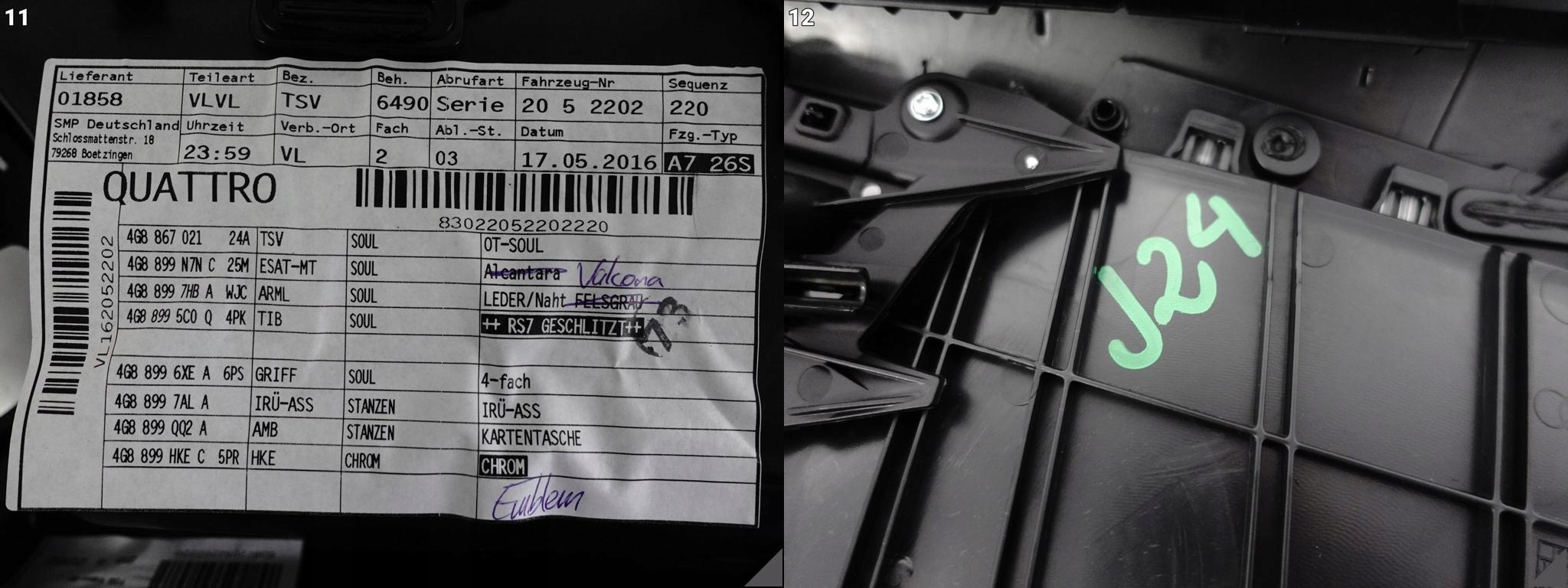 AUDI RS7 S7 A7 4G8 C7 10-18 TAPICERKA BOCZEK DRZWI LEWA PRZÓD EXCLUSIVE AUDI RS7 S7 A7 4G8 C7 10-18 TAPICERKA BOCZEK DRZWI LEWA PRZÓD EXCLUSIVE - obrazek 12