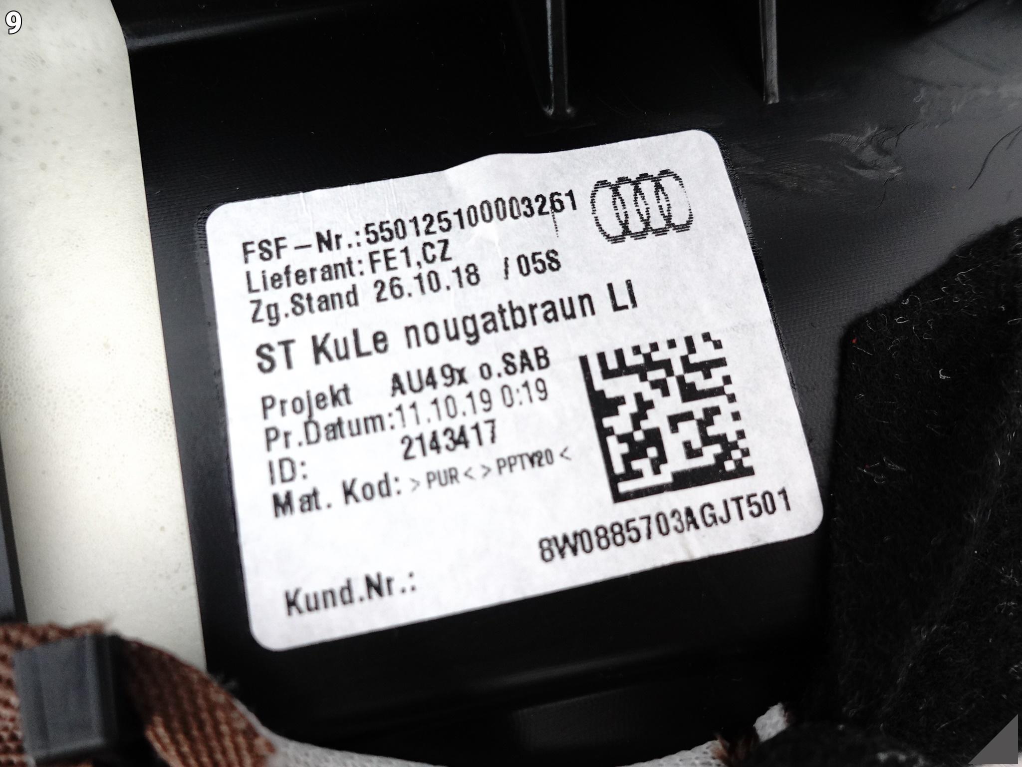 AUDI A5 8W6 F5 A4 8W0 B9 15- OSŁONA BOCZEK TAPICERKA TYLNEJ KANAPY LEWA JT5 AUDI A5 8W6 F5 A4 8W0 B9 15- OSŁONA BOCZEK TAPICERKA TYLNEJ KANAPY LEWA JT5 - obrazek 10