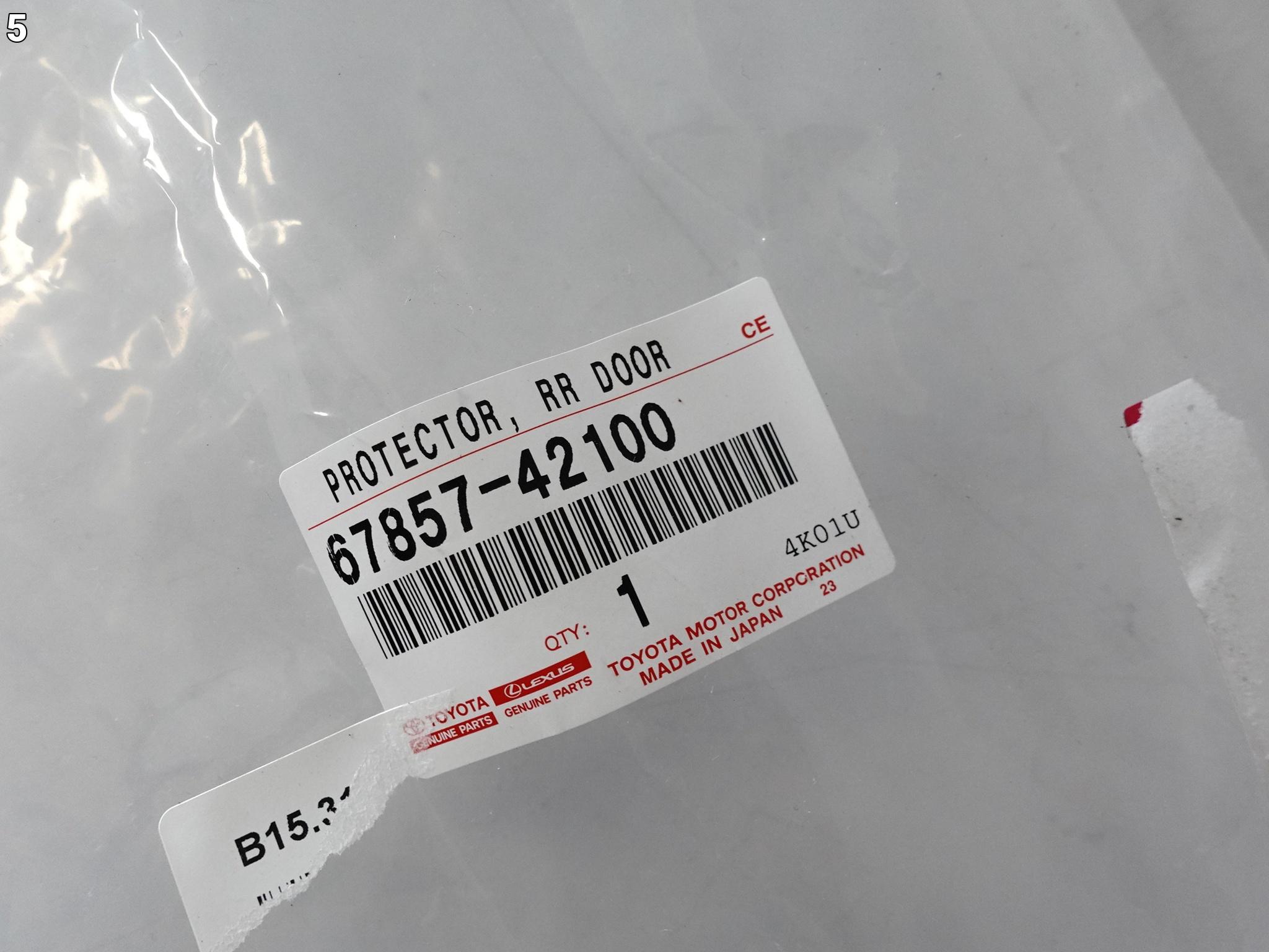 TOYOTA RAV4 V 5 19- LISTWA OSŁONA DRZWI PRAWA TYŁ 67857-42100 ORYGINALNA TOYOTA RAV4 V 5 19- LISTWA OSŁONA DRZWI PRAWA TYŁ 67857-42100 ORYGINALNA - obrazek 6