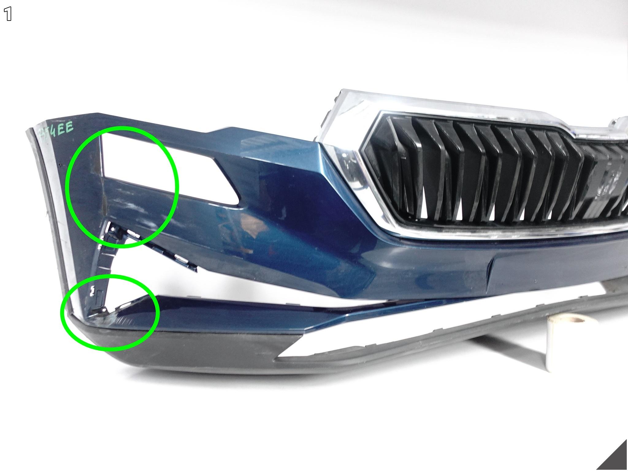 SKODA KAROQ 57A LIFT 22- ZDERZAK GRILL CHROM + SPOILER PRZÓD (BEZ SPRYSKÓW) SKODA KAROQ 57A LIFT 22- ZDERZAK GRILL CHROM + SPOILER PRZÓD (BEZ SPRYSKÓW) - obrazek 2