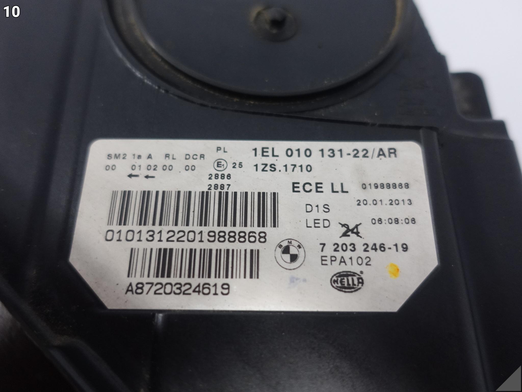 BMW 5 F10 F11 VFL 10-13 LAMPA XENON + LED NIESKRĘTNA PRAWA PRZÓD EUROPA BMW 5 F10 F11 VFL 10-13 LAMPA XENON + LED NIESKRĘTNA PRAWA PRZÓD EUROPA - obrazek 11