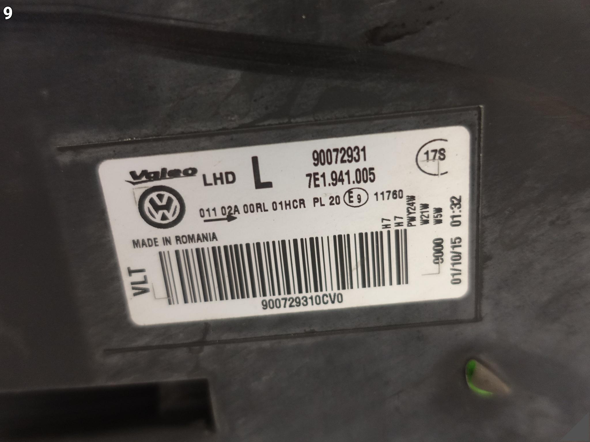 VW T6 TRANSPORTER MULTIVAN 7E1 15-19 LAMPA ZWYKŁA H7 HALOGEN LEWA PRZÓD EU VW T6 TRANSPORTER MULTIVAN 7E1 15-19 LAMPA ZWYKŁA H7 HALOGEN LEWA PRZÓD EU - obrazek 10