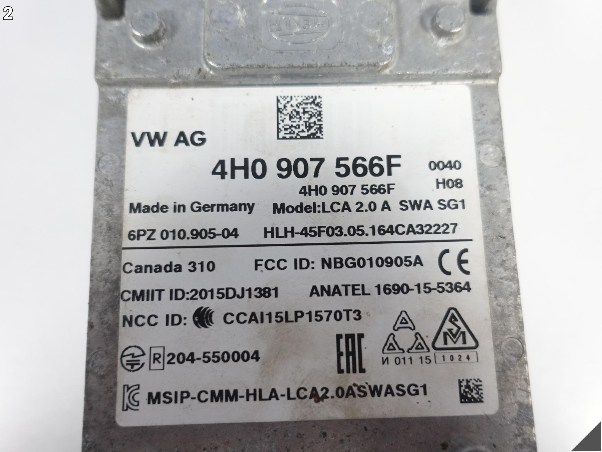 AUDI S8 PLUS A8 4H0 D4 LIFT 15-17 CZUJNIK ZMIANY PASA RUCHU RADAR PRAWY TYŁ AUDI S8 PLUS A8 4H0 D4 LIFT 15-17 CZUJNIK ZMIANY PASA RUCHU RADAR PRAWY TYŁ - obrazek 3