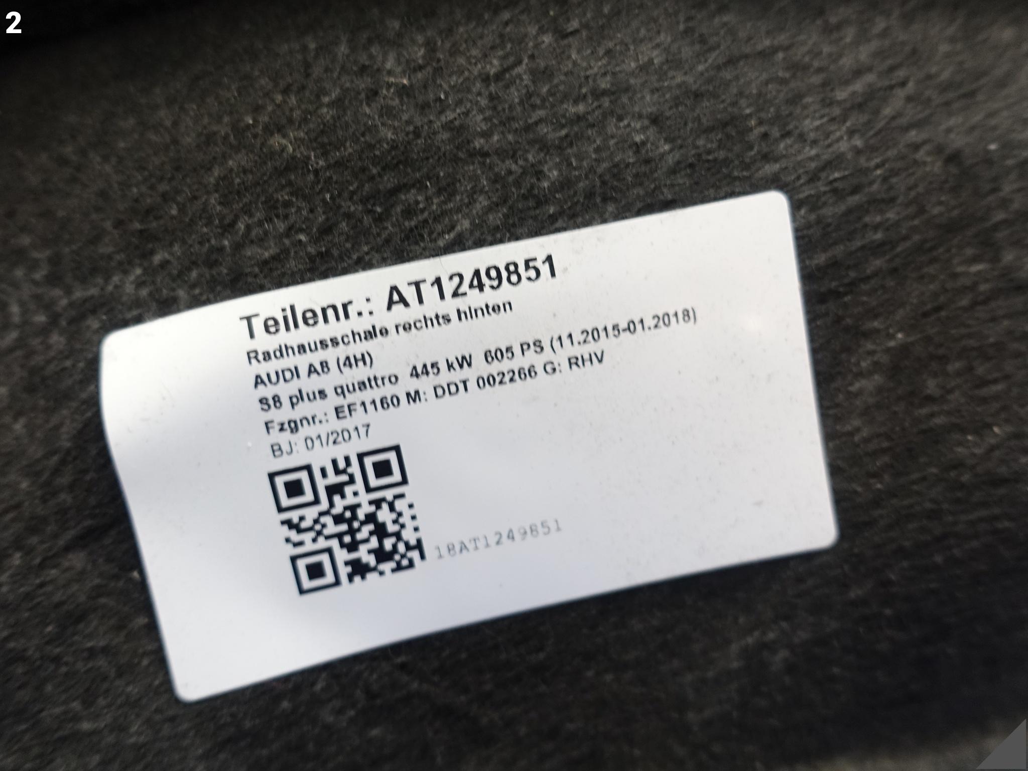 AUDI S8 PLUS A8 4H0 D4 LIFT 09-17 NADKOLE POSZYCIE WNĘKI KOŁA PRAWE TYŁ AUDI S8 PLUS A8 4H0 D4 LIFT 09-17 NADKOLE POSZYCIE WNĘKI KOŁA PRAWE TYŁ - obrazek 3