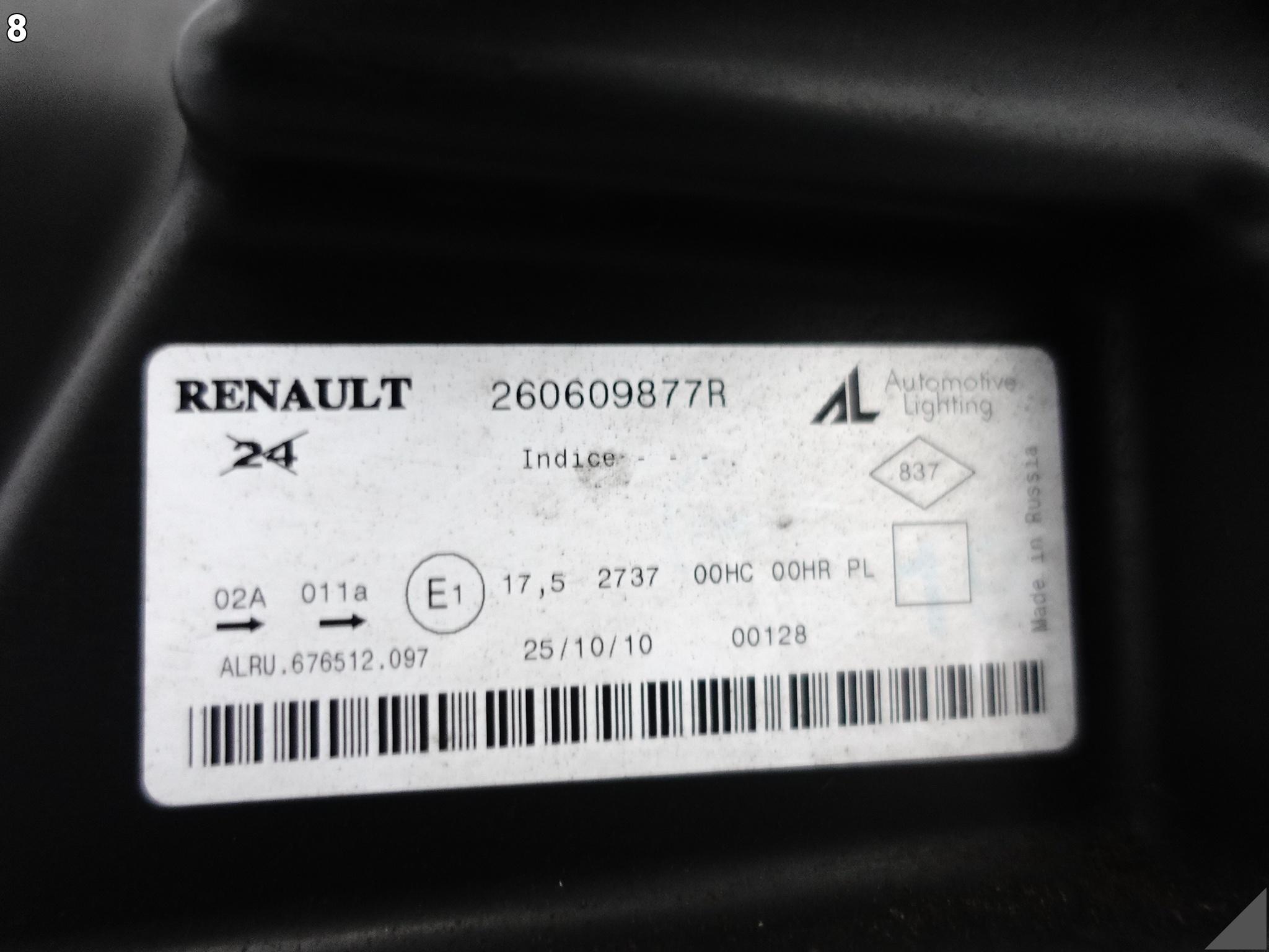DACIA DUSTER I (1 GENERACJA) 10-13 LAMPA ZWYKŁA HALOGEN LEWA PRZÓD EUROPA DACIA DUSTER I (1 GENERACJA) 10-13 LAMPA ZWYKŁA HALOGEN LEWA PRZÓD EUROPA - obrazek 9