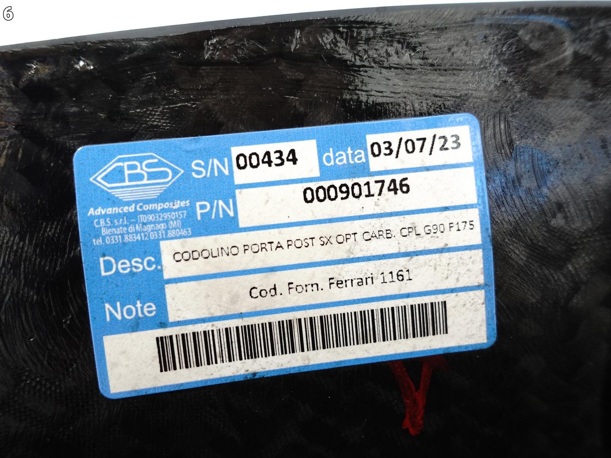 FERRARI PUROSANGUE F175 23- LISTWA NAKŁADKA NA DRZWI CARBON LEWA TYŁ FERRARI PUROSANGUE F175 23- LISTWA NAKŁADKA NA DRZWI CARBON LEWA TYŁ - obrazek 7