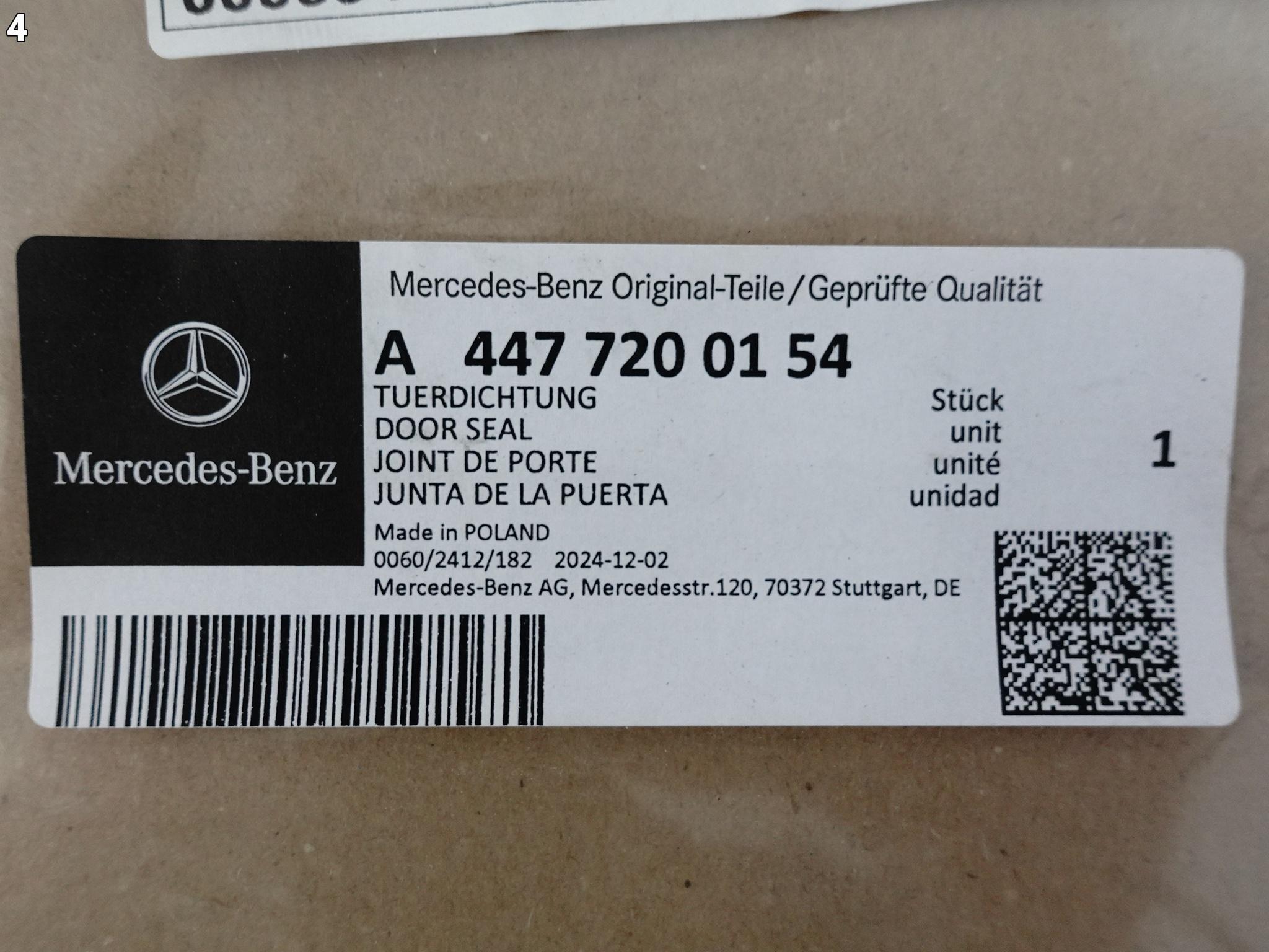 MERCEDES V-KLASA VITO W447 14- LIFT MOPF USZCZELKA LISTWA DRZWI PRAWA PRZÓD MERCEDES V-KLASA VITO W447 14- LIFT MOPF USZCZELKA LISTWA DRZWI PRAWA PRZÓD - obrazek 5
