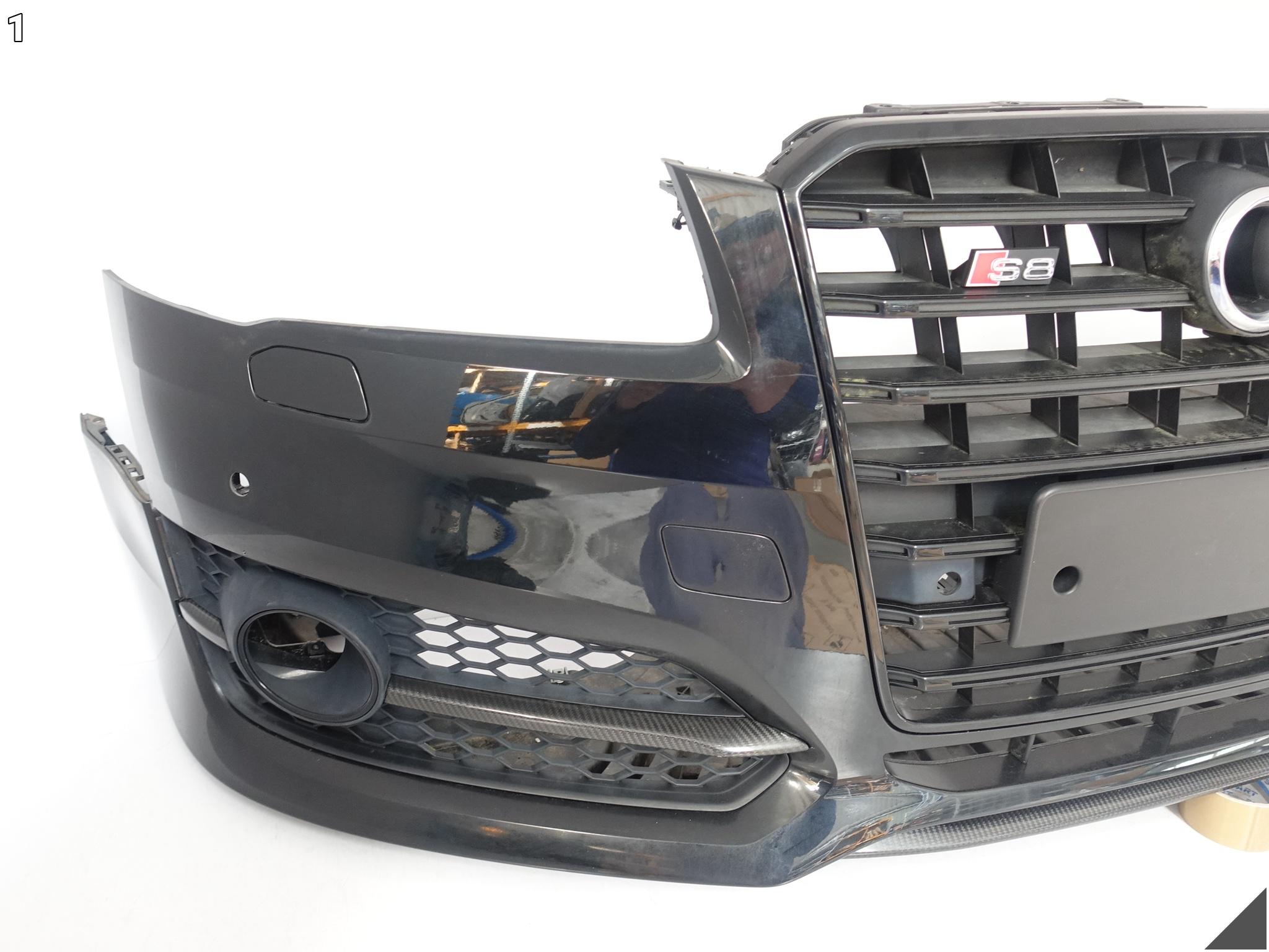 AUDI S8 PLUS 4H0 D4 15-17 ZDERZAK GRILL SPOILER CARBON PRZÓD DEMONTAŻ Y9T AUDI S8 PLUS 4H0 D4 15-17 ZDERZAK GRILL SPOILER CARBON PRZÓD DEMONTAŻ Y9T - obrazek 2