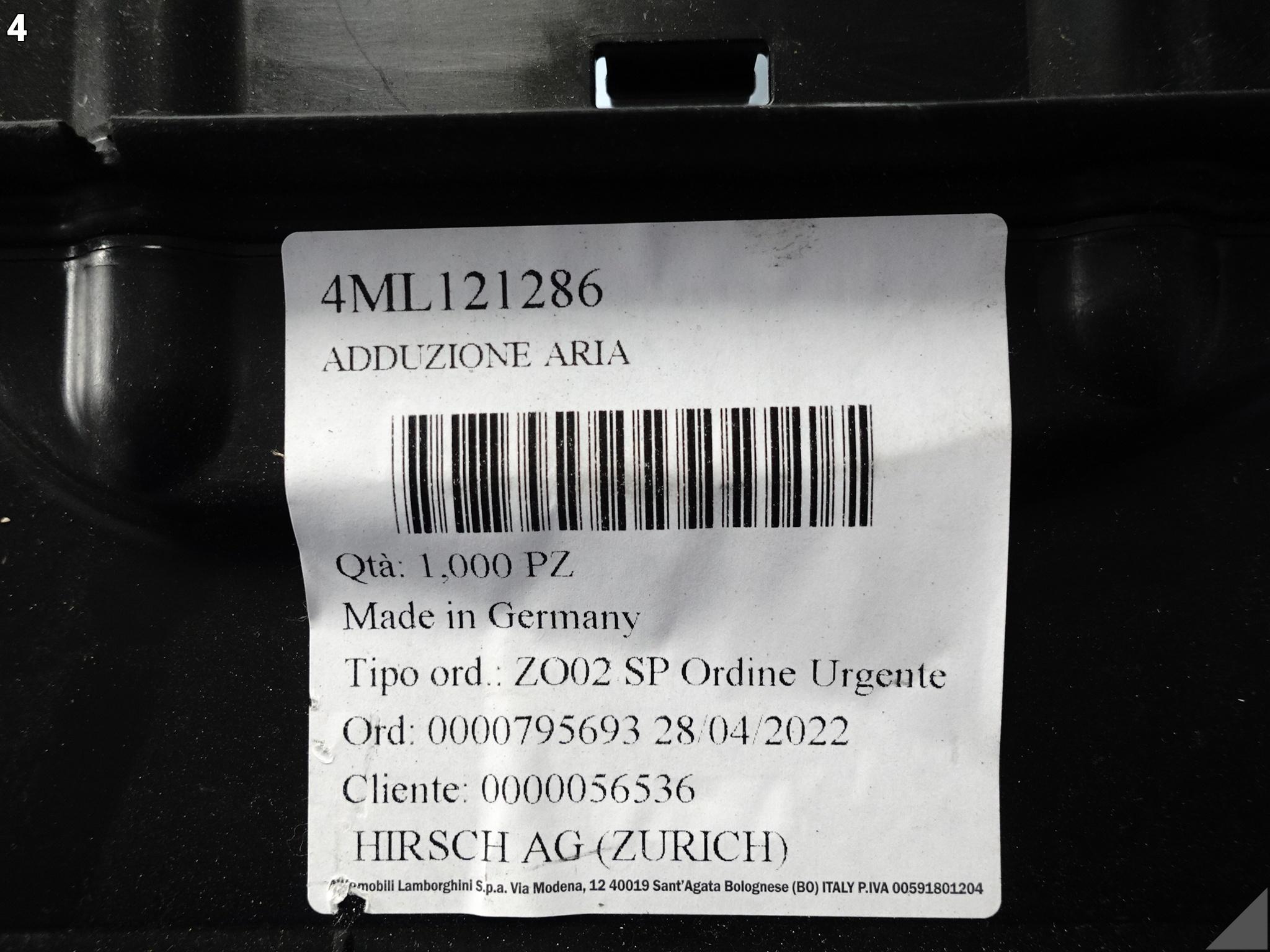 LAMBORGHINI URUS 4ML 18- KIEROWNICA KANAŁ POWIETRZA OBUDOWA PRZÓD 4ML121286 LAMBORGHINI URUS 4ML 18- KIEROWNICA KANAŁ POWIETRZA OBUDOWA PRZÓD 4ML121286 - obrazek 5