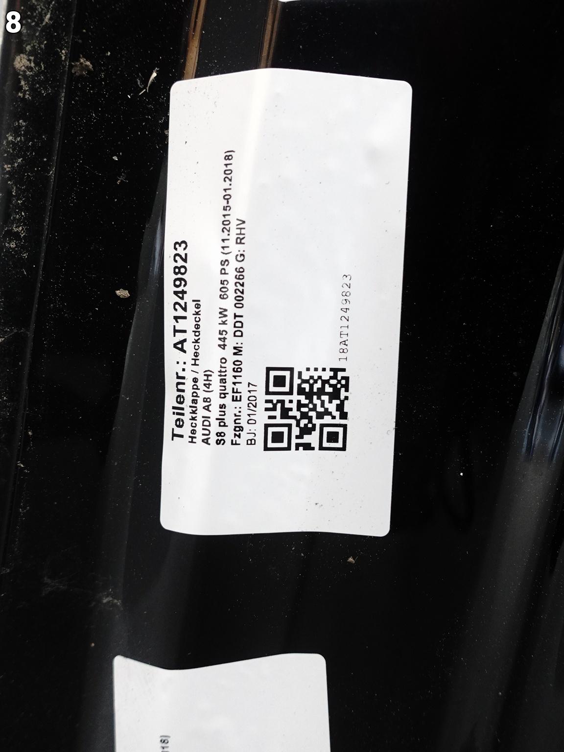 AUDI S8 PLUS A8 4H0 D4 LIFT 13-17 KLAPA POKRYWA BAGAŻNIKA DEMONTAŻ LY9T Y9T AUDI S8 PLUS A8 4H0 D4 LIFT 13-17 KLAPA POKRYWA BAGAŻNIKA DEMONTAŻ LY9T Y9T - obrazek 9