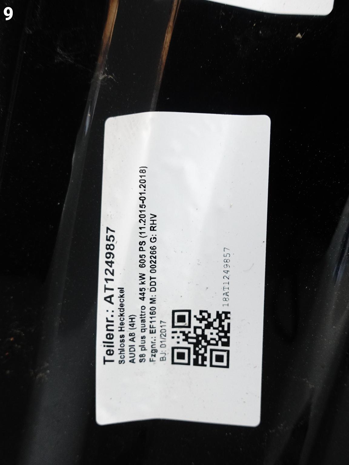 AUDI S8 PLUS A8 4H0 D4 LIFT 13-17 KLAPA POKRYWA BAGAŻNIKA DEMONTAŻ LY9T Y9T AUDI S8 PLUS A8 4H0 D4 LIFT 13-17 KLAPA POKRYWA BAGAŻNIKA DEMONTAŻ LY9T Y9T - obrazek 10
