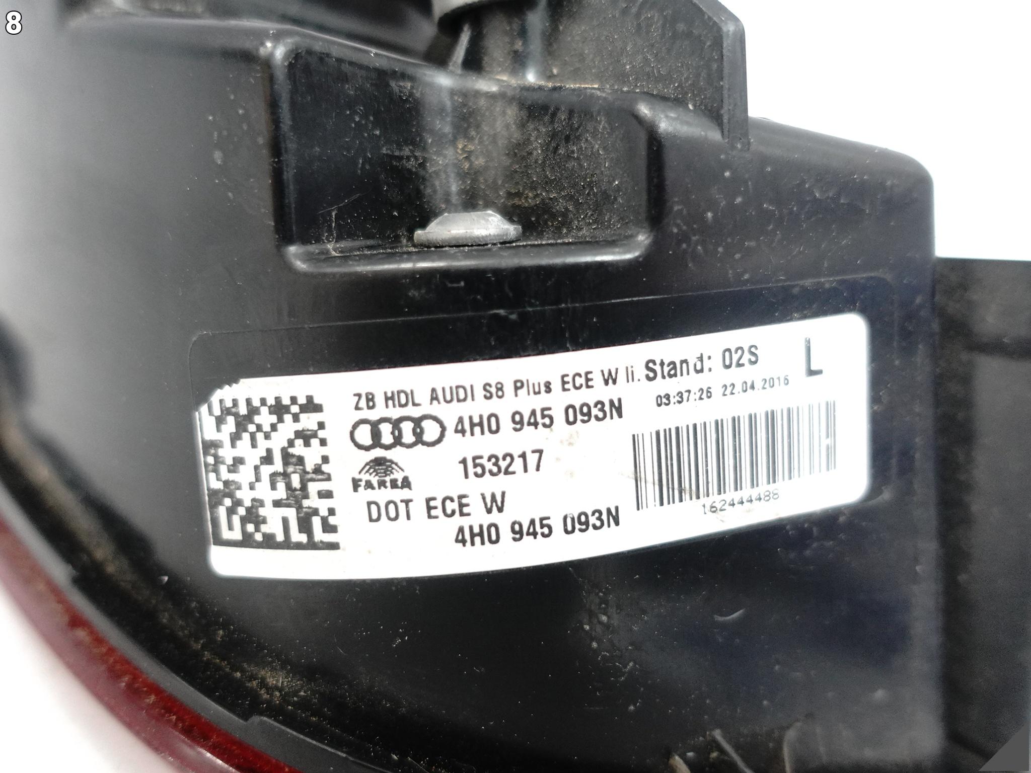 AUDI S8 PLUS A8 4H0 D4 LIFT 13-17 LAMPA LED LEWA TYŁ KLAPA BAGAŻNIKA EUROPA AUDI S8 PLUS A8 4H0 D4 LIFT 13-17 LAMPA LED LEWA TYŁ KLAPA BAGAŻNIKA EUROPA - obrazek 9