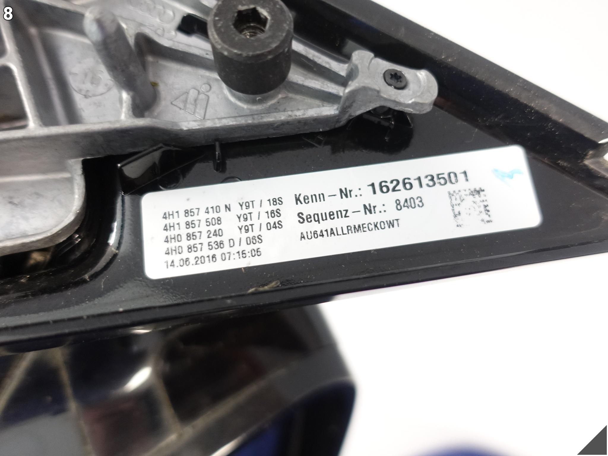 AUDI S8 A8 4H0 4H1 D4 13-17 LUSTERKO PRAWE PRZÓD KAMERA 14 + 2 PIN Y9T EU AUDI S8 A8 4H0 4H1 D4 13-17 LUSTERKO PRAWE PRZÓD KAMERA 14 + 2 PIN Y9T EU - obrazek 9