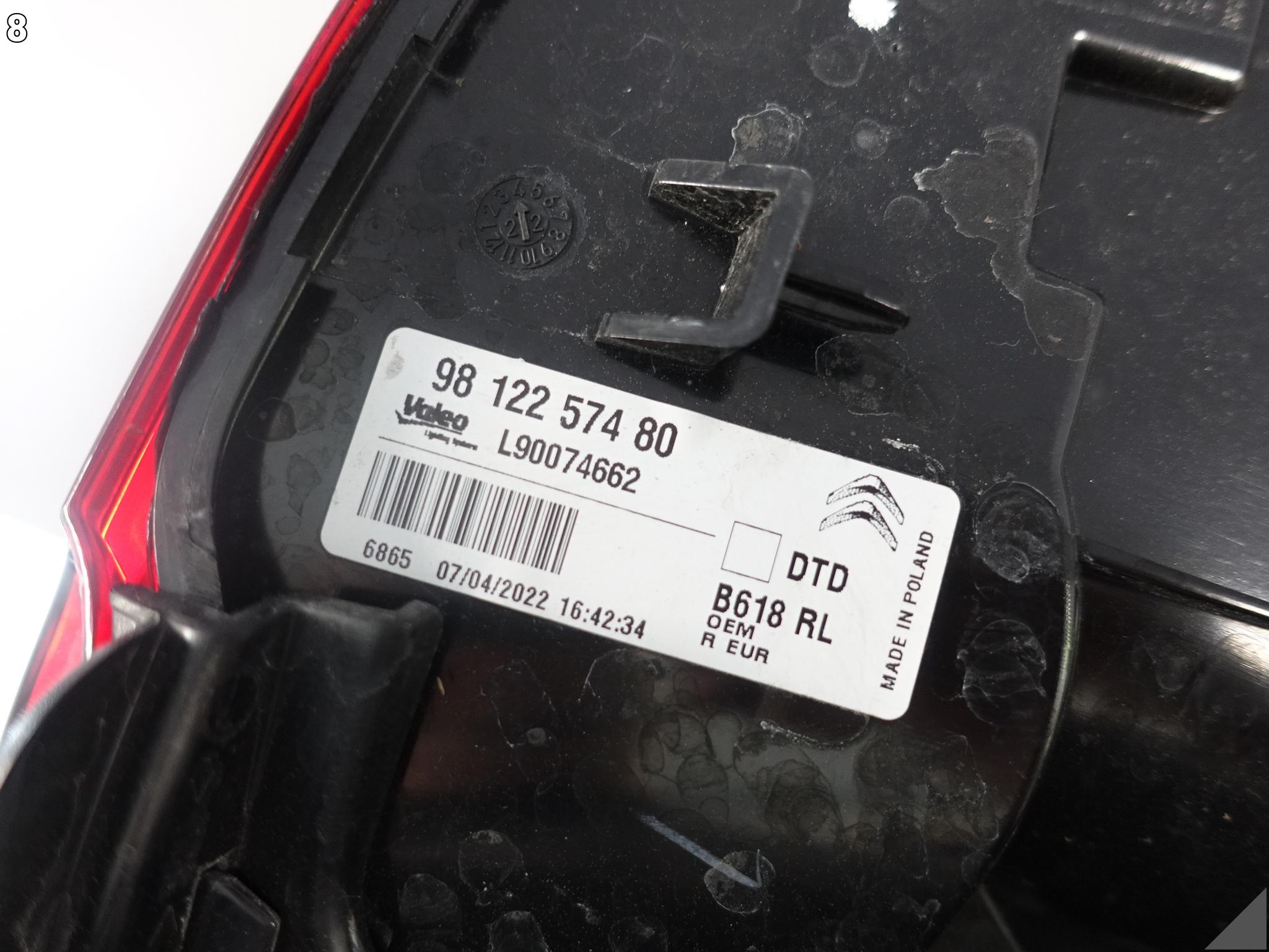 CITROEN C3 III (3 GENERACJA) LIFT 16-24 LAMPA LED PRAWA TYŁ EUROPA CITROEN C3 III (3 GENERACJA) LIFT 16-24 LAMPA LED PRAWA TYŁ EUROPA - obrazek 9