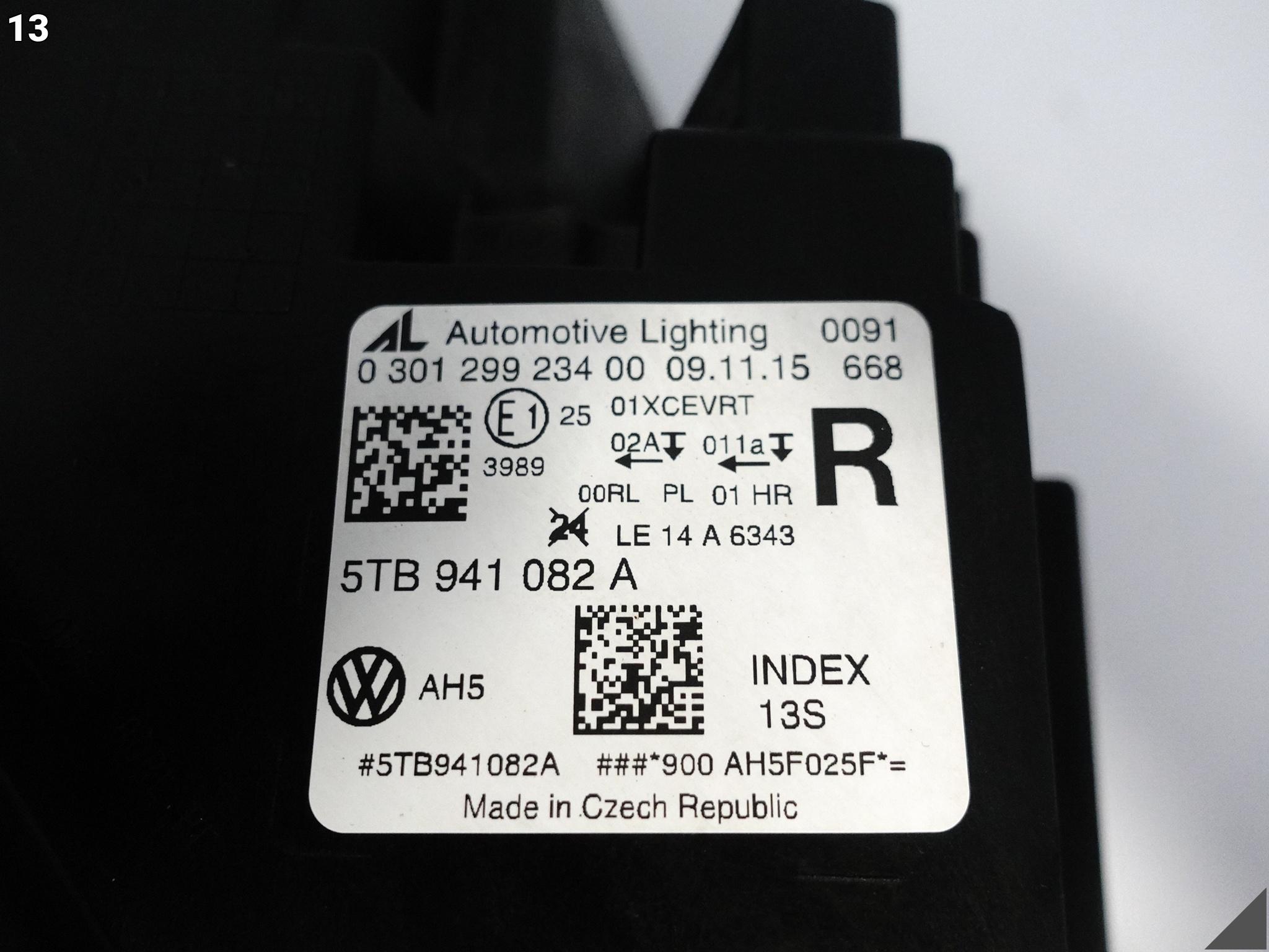 VW TOURAN 5TB 2 (II GENERACJA) 15- LAMPA FULL LED PRAWA PRZÓD EUROPA *082A* VW TOURAN 5TB 2 (II GENERACJA) 15- LAMPA FULL LED PRAWA PRZÓD EUROPA *082A* - obrazek 14