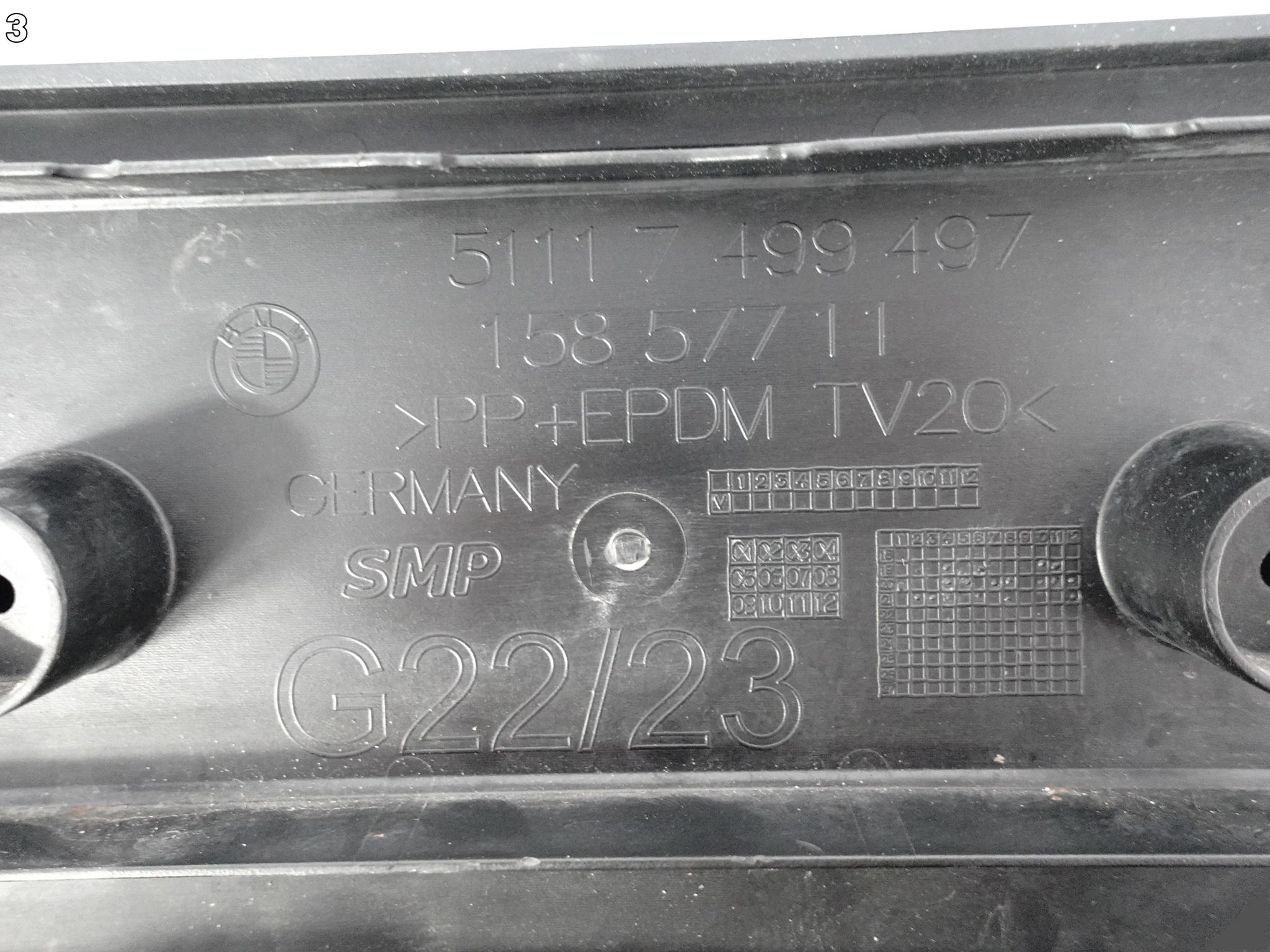BMW 4 G22 G23 20- PODKŁADKA RAMKA TABLICY REJESTRACYJNEJ PRZÓD 7499497 BMW 4 G22 G23 20- PODKŁADKA RAMKA TABLICY REJESTRACYJNEJ PRZÓD 7499497 - obrazek 4