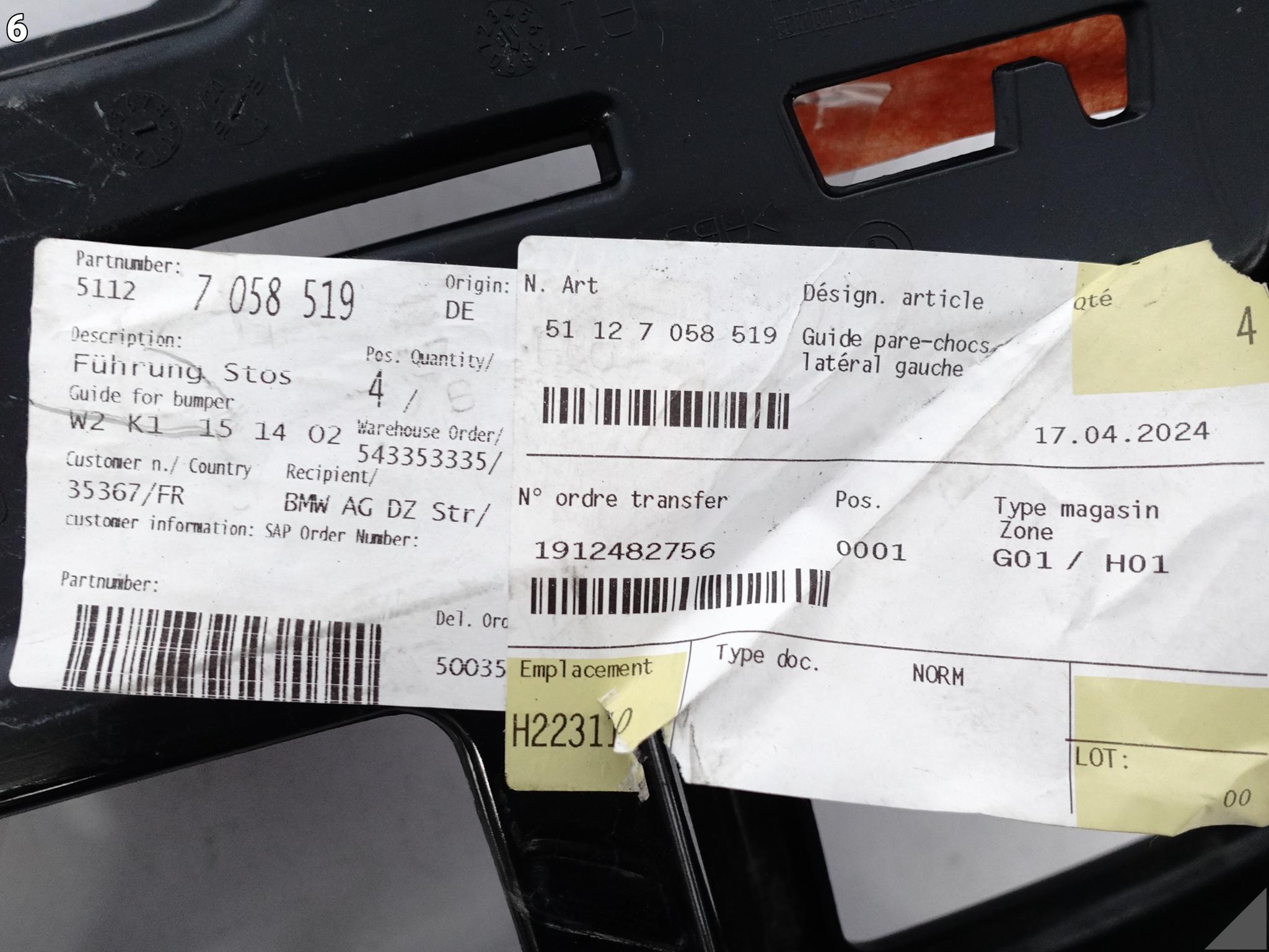 BMW 3 E90 04-08 SEDAN ZWYKŁY ŚLIZG MOCOWANIE UCHWYT ZDERZAKA LEWY TYŁ BMW 3 E90 04-08 SEDAN ZWYKŁY ŚLIZG MOCOWANIE UCHWYT ZDERZAKA LEWY TYŁ - obrazek 7