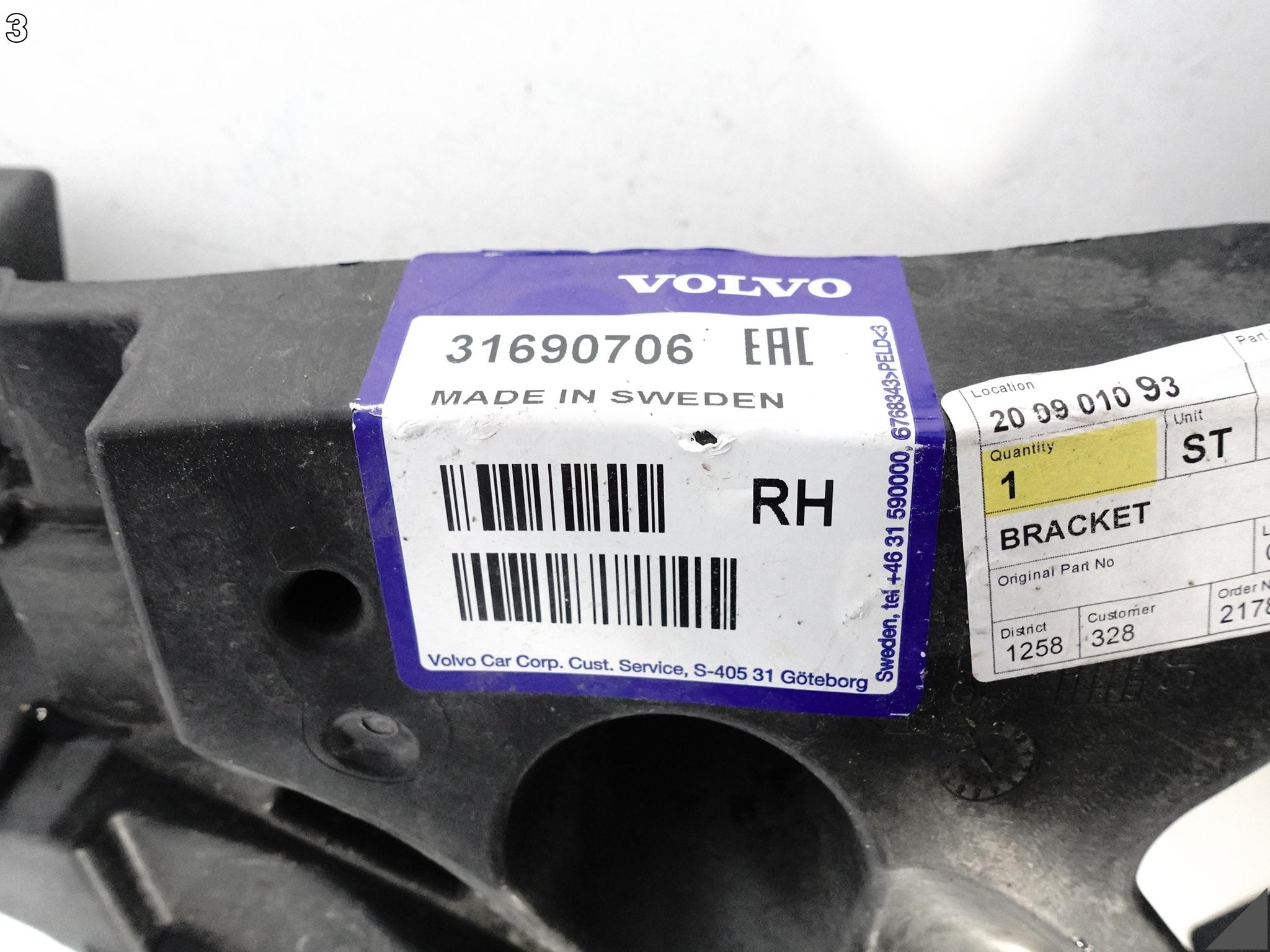 VOLVO XC40 EX40 C40 RECHARGE 17- ŚLIZG UCHWYT MOCOWANIE W ZDERZAK PRAWY TYŁ VOLVO XC40 EX40 C40 RECHARGE 17- ŚLIZG UCHWYT MOCOWANIE W ZDERZAK PRAWY TYŁ - obrazek 4