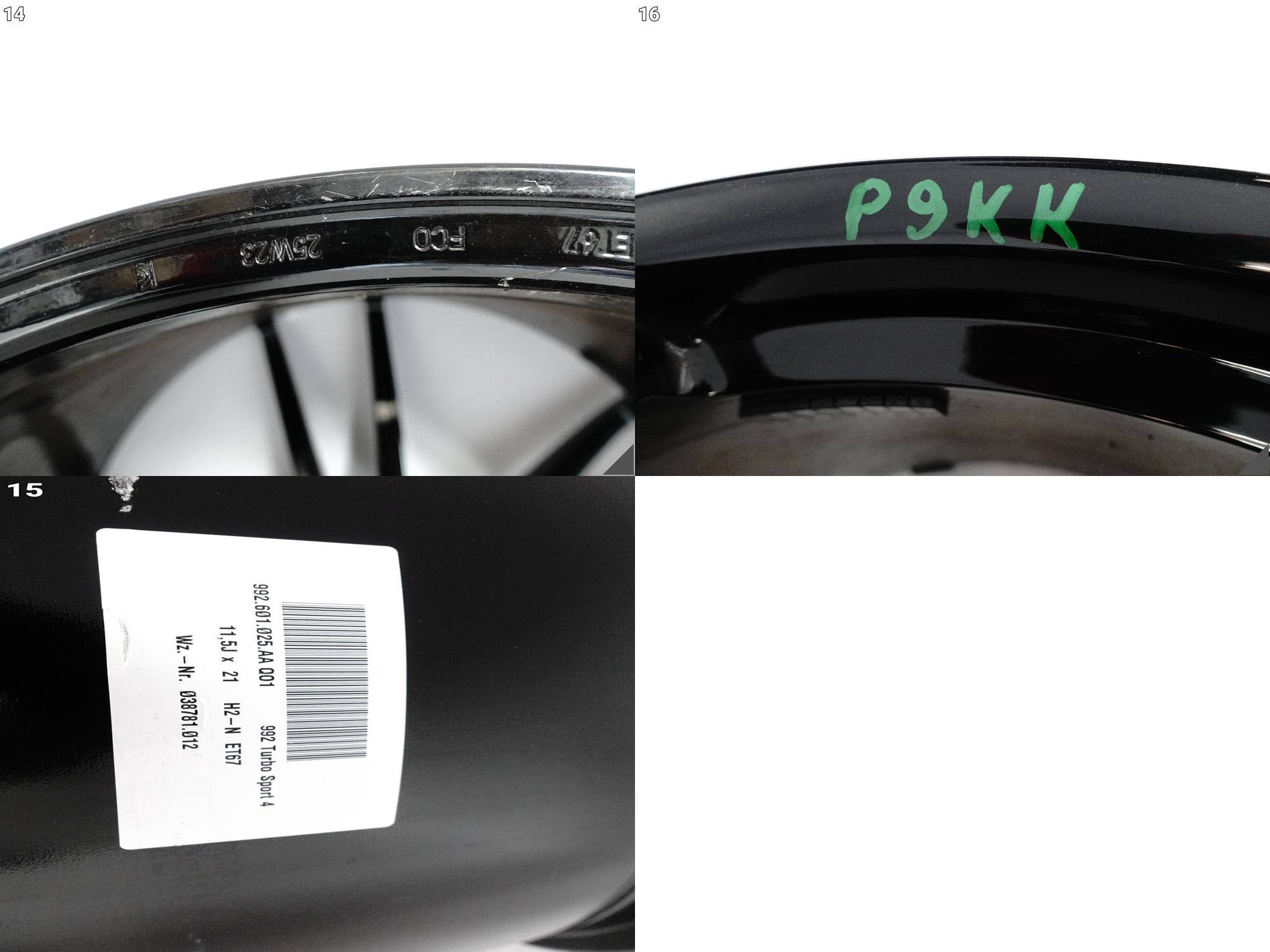 PORSCHE 911 992 TURBO SPORT IV 4 FELGA ALUFELGA 11,5Jx21H2-N ET67 QO1 PORSCHE 911 992 TURBO SPORT IV 4 FELGA ALUFELGA 11,5Jx21H2-N ET67 QO1 - obrazek 15