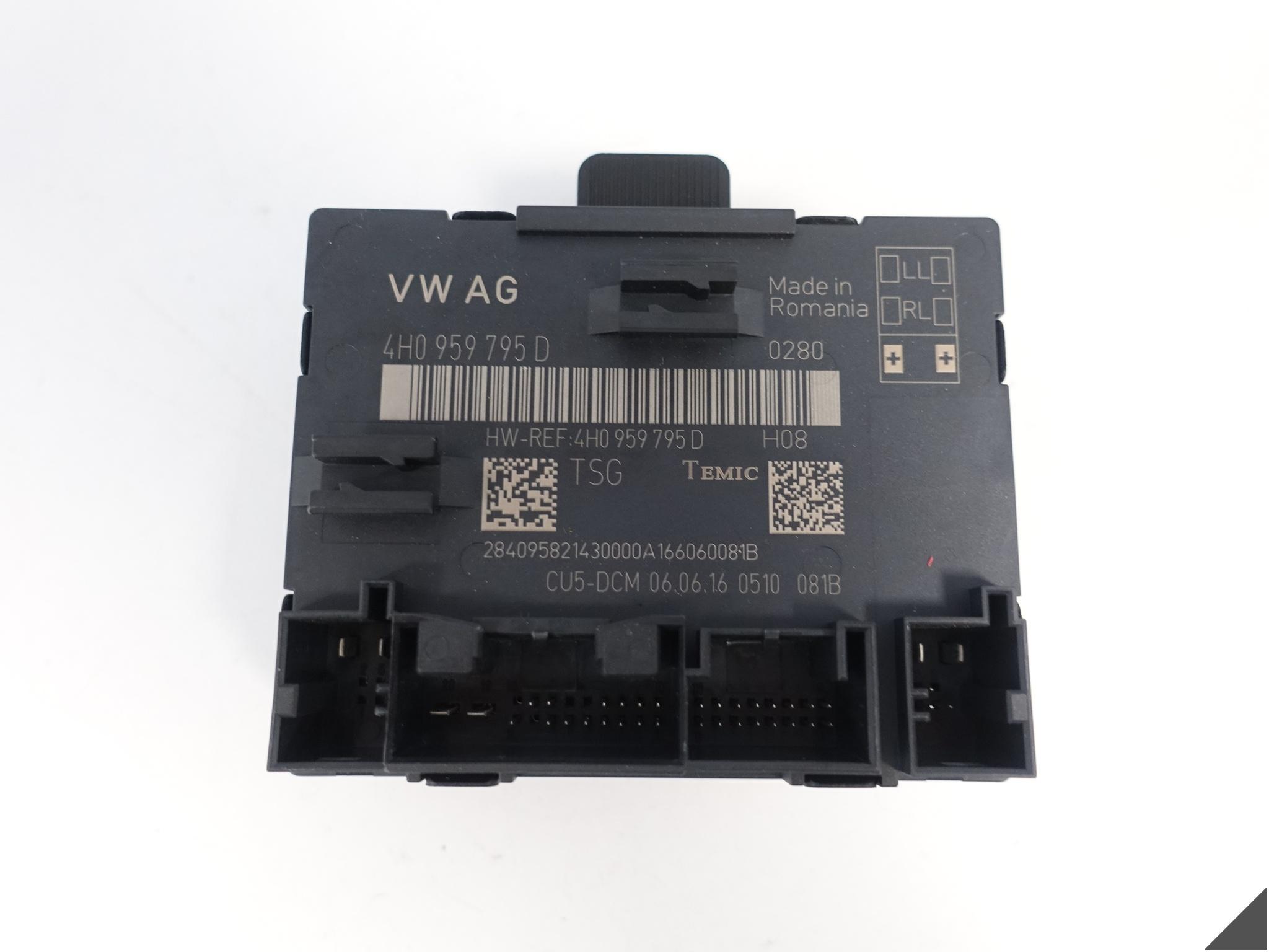 AUDI S8 A8 4H0 D4 13-17 LIFT MODUŁ DRZWI TYŁ 4H0959795D R = L AUDI S8 A8 4H0 D4 13-17 LIFT MODUŁ DRZWI TYŁ 4H0959795D R = L