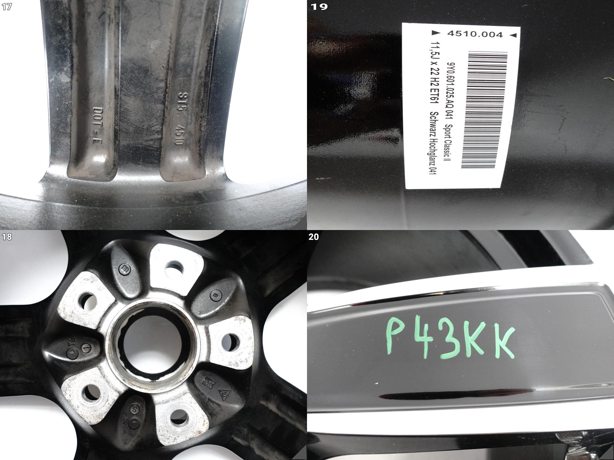 PORSCHE CAYENNE 9Y0 E3 SPORT CLASSIC FELGA ALUFELGA 11,5Jx22 ET61 5×130 041 PORSCHE CAYENNE 9Y0 E3 SPORT CLASSIC FELGA ALUFELGA 11,5Jx22 ET61 5x130 041 - obrazek 15