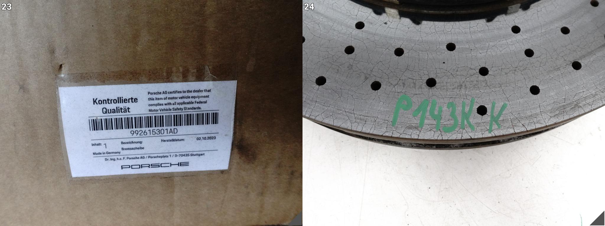 PORSCHE 991 992 TURBO C2 C2S C4 C4S PCCB TARCZA CERAMICZNA LEWA PRZÓD PORSCHE 991 992 TURBO C2 C2S C4 C4S PCCB TARCZA CERAMICZNA LEWA PRZÓD - obrazek 15