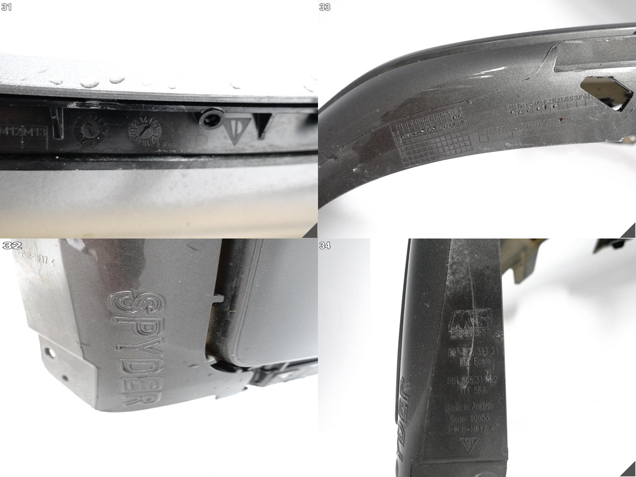 PORSCHE 981 BOXSTER CAYMAN SPYDER GT4 2016 ZDERZAK BUMPER PRZÓD (SPRYSKI) PORSCHE 981 BOXSTER CAYMAN SPYDER GT4 2016 ZDERZAK BUMPER PRZÓD (SPRYSKI) - obrazek 14