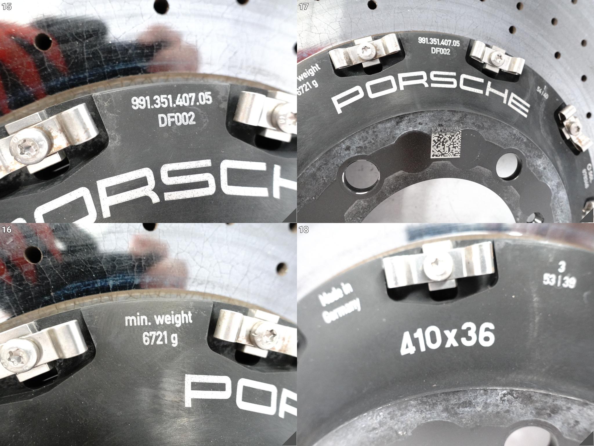 PORSCHE 991 992 TURBO C2 C2S C4 C4S PCCB TARCZA CERAMICZNA LEWA PRZÓD PORSCHE 991 992 TURBO C2 C2S C4 C4S PCCB TARCZA CERAMICZNA LEWA PRZÓD - obrazek 13