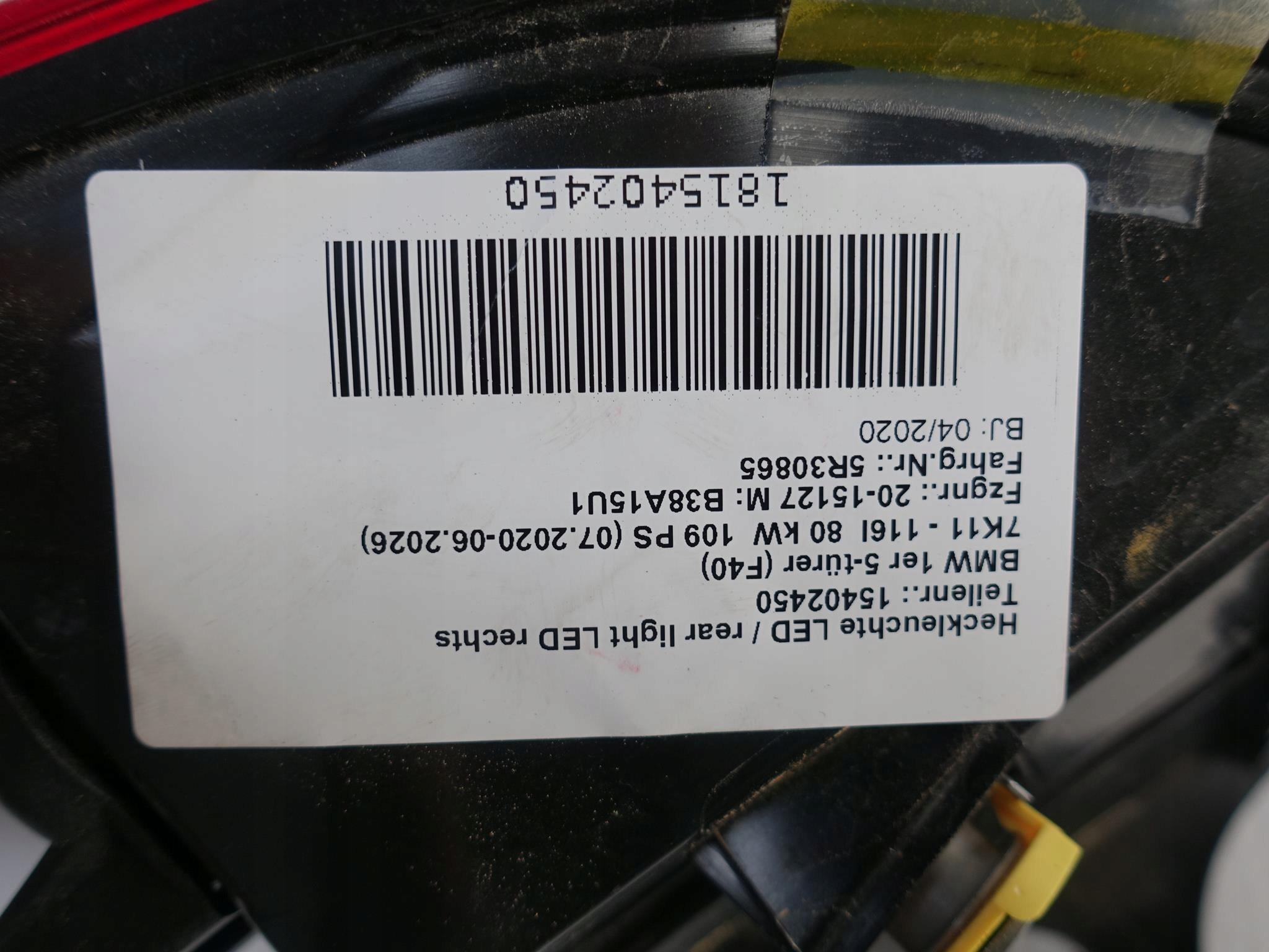 BMW 1 F40 5-DRZWI BŁOTNIK ZWYKŁA PRAWA EUROPA BMW 1 F40 5-DRZWI BŁOTNIK ZWYKŁA PRAWA EUROPA - obrazek 8