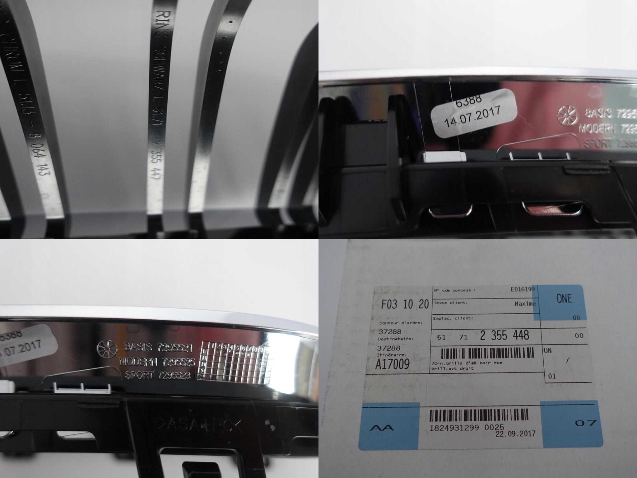 BMW M2 F87 16- GRILL ATRAPA KRATKI NERKI PRAWA + LEWA KOMPLET PRZÓD BMW M2 F87 16- GRILL ATRAPA KRATKI NERKI PRAWA + LEWA KOMPLET PRZÓD - obrazek 11