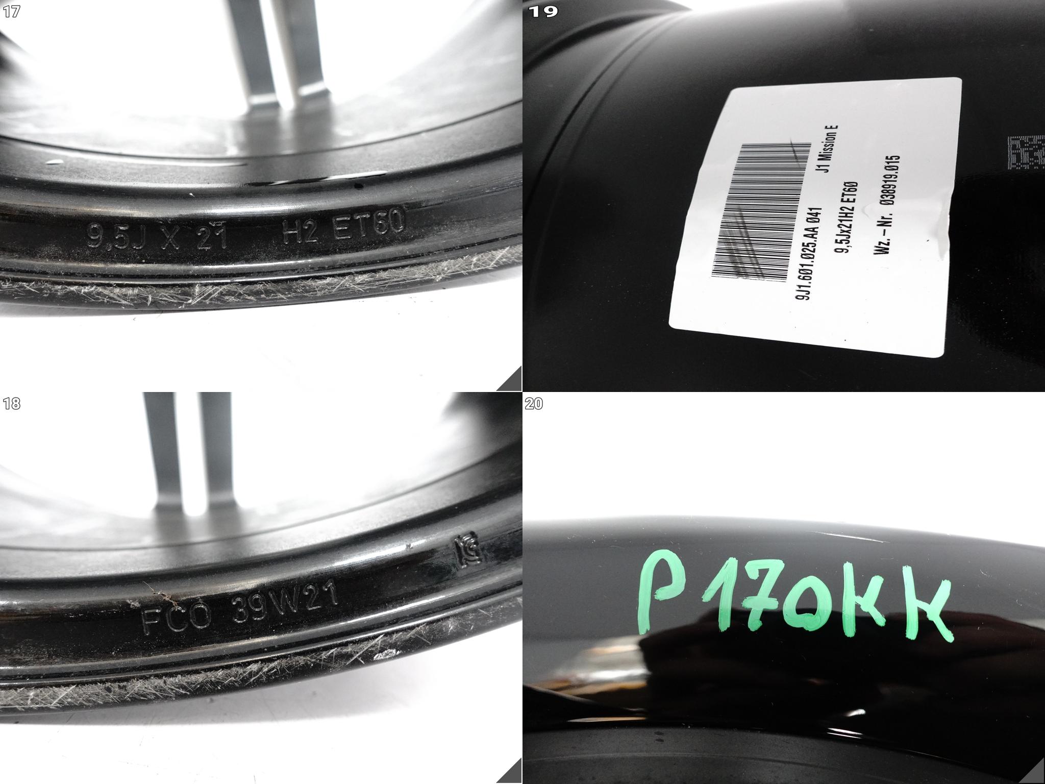 PORSCHE TAYCAN 9J1 MISSION E DESIGN FELGA ALUFELGA 9,5Jx21 ET60 5×130 041 PORSCHE TAYCAN 9J1 MISSION E DESIGN FELGA ALUFELGA 9,5Jx21 ET60 5x130 041 - obrazek 15