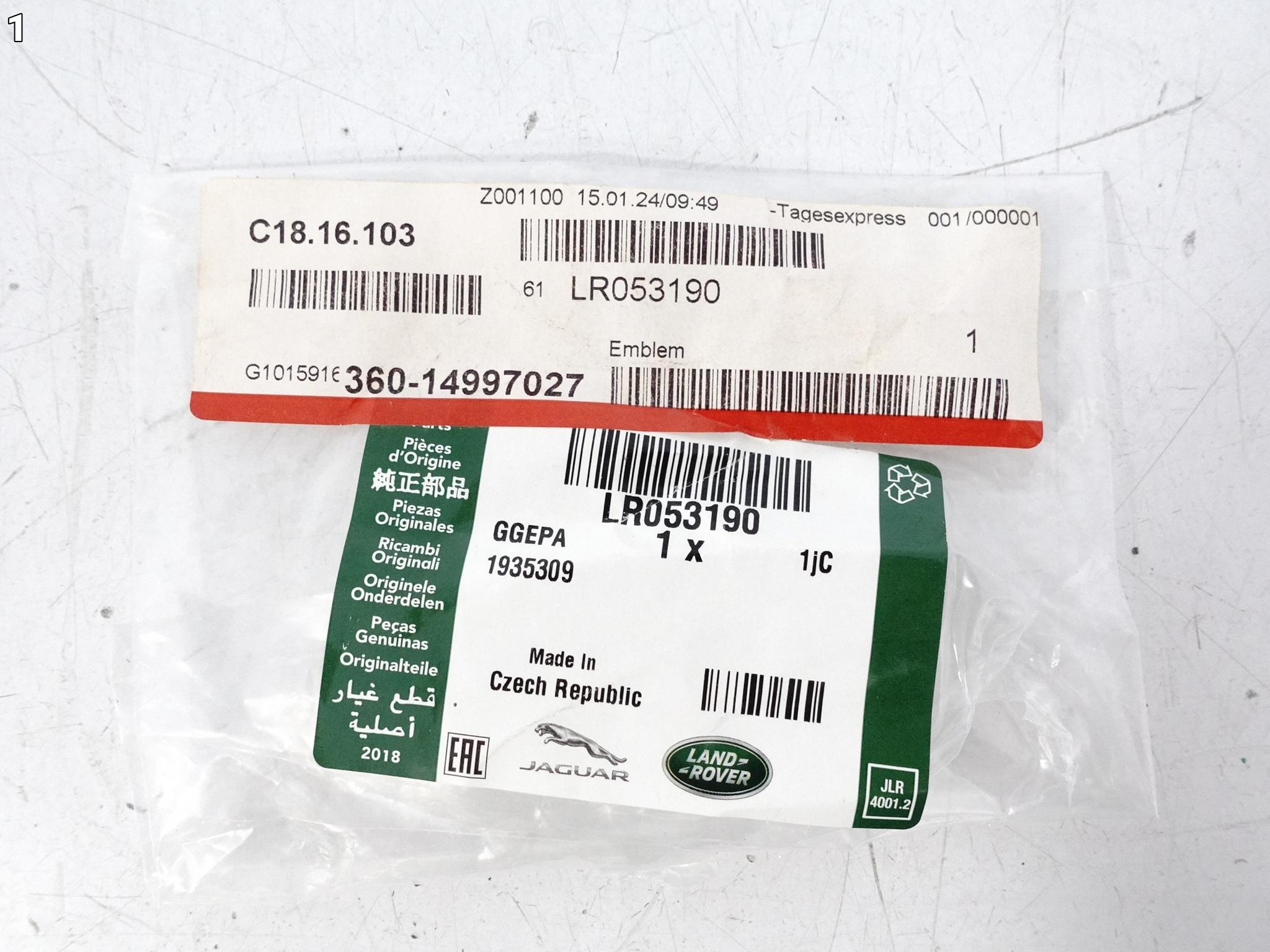 LAND ROVER DISCOVERY L462 RANGE ROVER L405 VELAR EMBLEMAT GRILL NOWY ORG LAND ROVER DISCOVERY L462 RANGE ROVER L405 VELAR EMBLEMAT GRILL NOWY ORG - obrazek 2