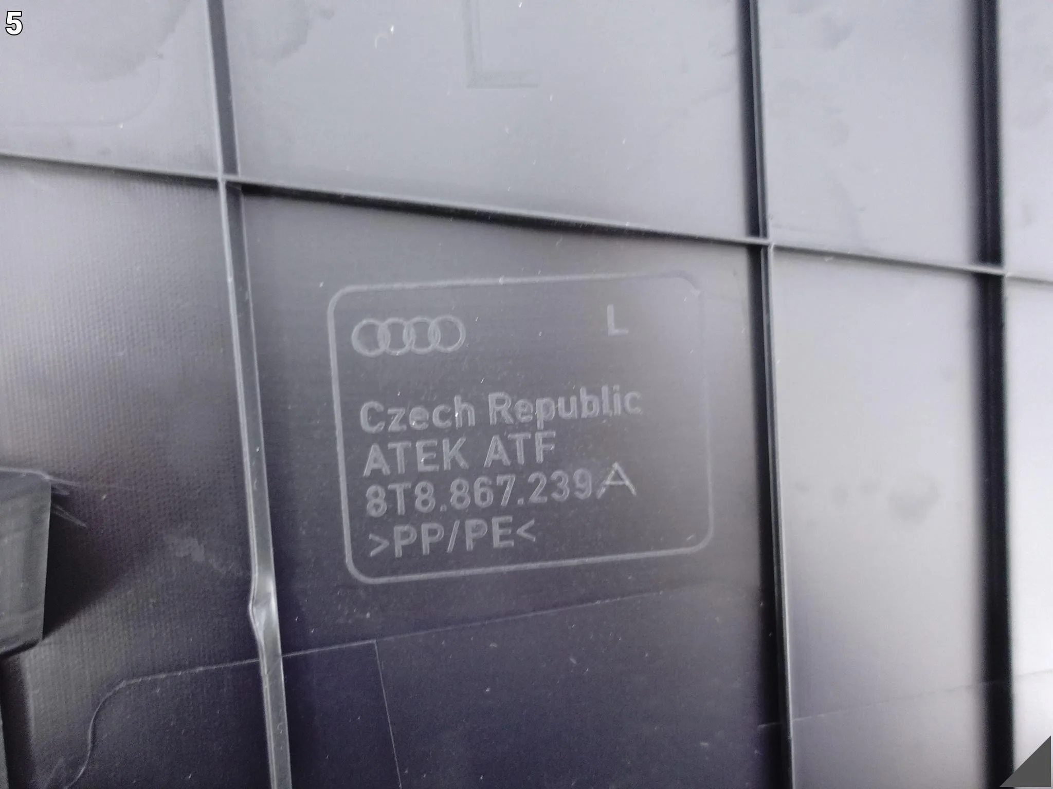 AUDI A5 S5 8T8 B8 07-16 SPORTBACK OSŁONA LISTWA POSZYCIE SŁUPEK B LEWA AUDI A5 S5 8T8 B8 07-16 SPORTBACK OSŁONA LISTWA POSZYCIE SŁUPEK B LEWA - obrazek 6