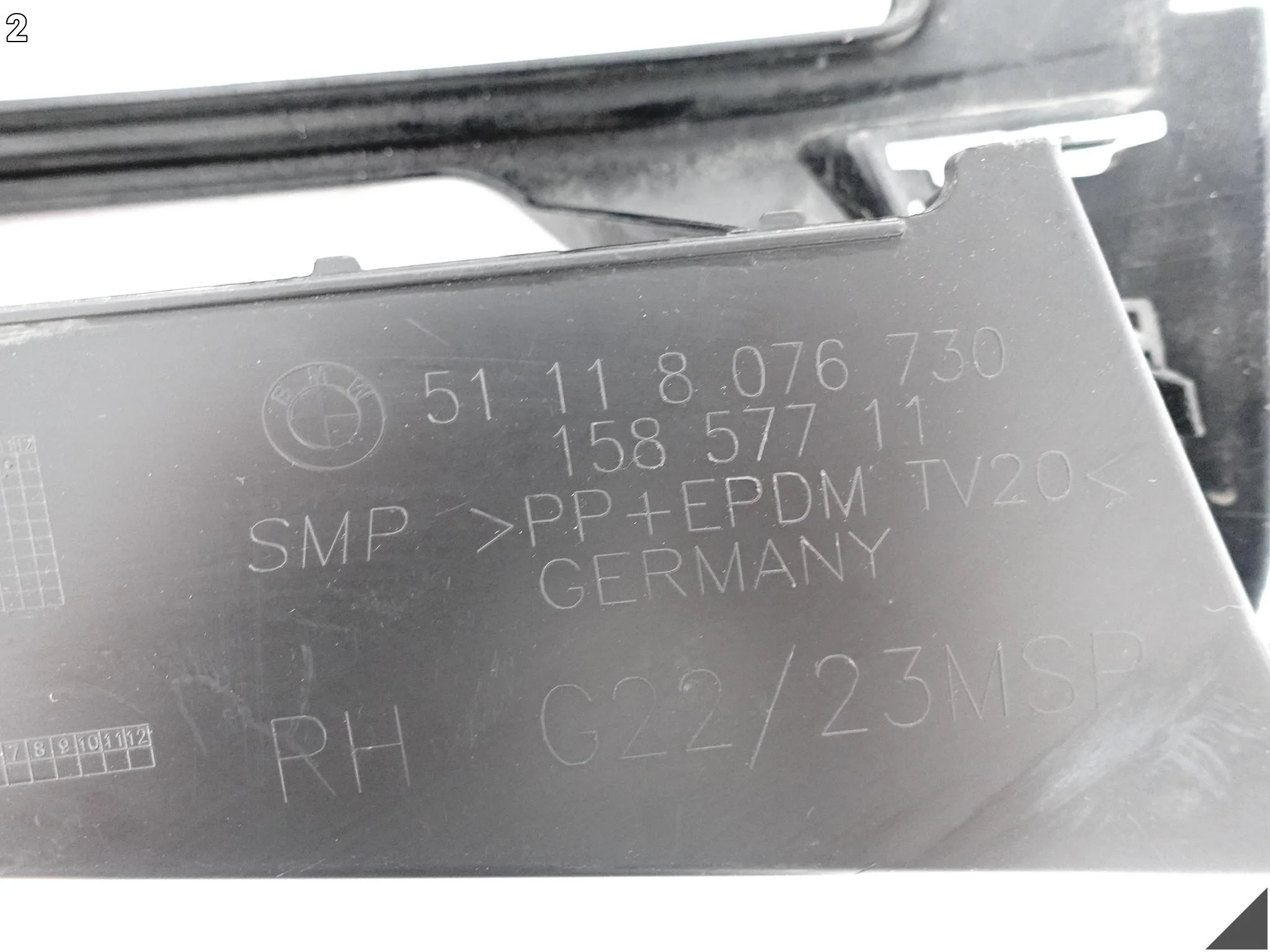 BMW 4 G22 G23 M-PAKIET MSP 20- ATRAPA KRATKA W ZDERZAKA PRZÓD PRAWA 8076732 BMW 4 G22 G23 M-PAKIET MSP 20- ATRAPA KRATKA W ZDERZAKA PRZÓD PRAWA 8076732 - obrazek 3