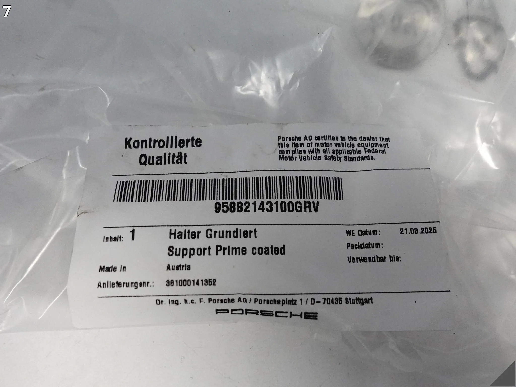 PORSCHE CAYENNE III E3 9Y0 18- WSPORNIK MOCOWANIE ŚLIZG BŁOTNIKA LEWY PRZÓD PORSCHE CAYENNE III E3 9Y0 18- WSPORNIK MOCOWANIE ŚLIZG BŁOTNIKA LEWY PRZÓD - obrazek 8