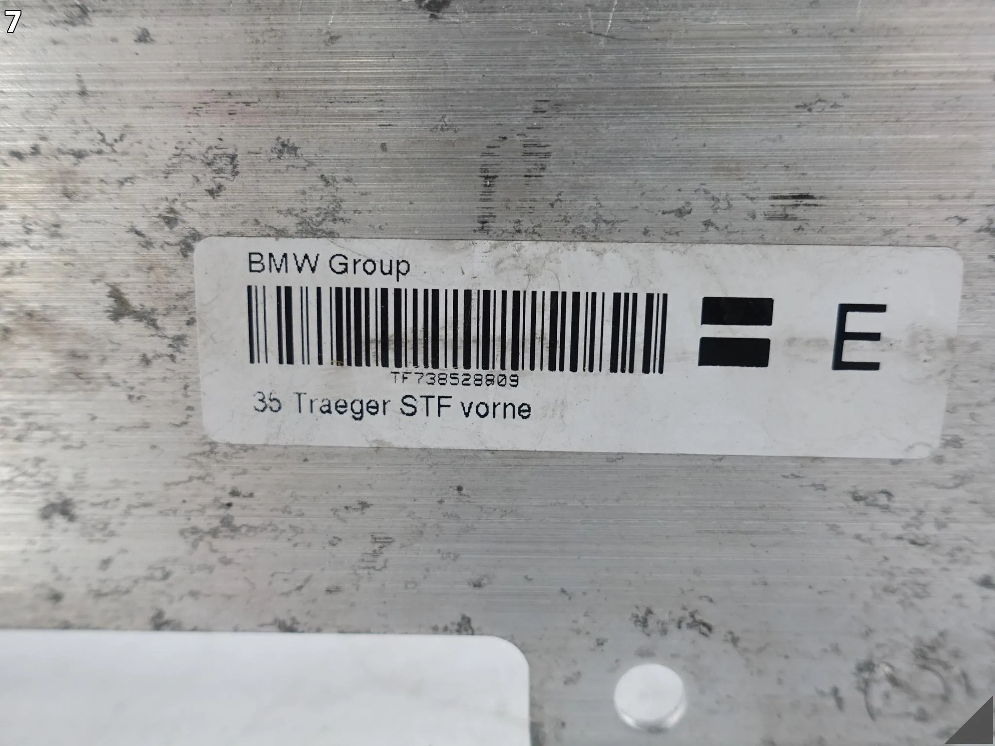 BMW 5 G30 G31 M5 F90 17-20 BELKA GÓRNA WSPORNIK WZMOCNIENIE W ZDERZAK PRZÓD BMW 5 G30 G31 M5 F90 17-20 BELKA GÓRNA WSPORNIK WZMOCNIENIE W ZDERZAK PRZÓD - obrazek 8