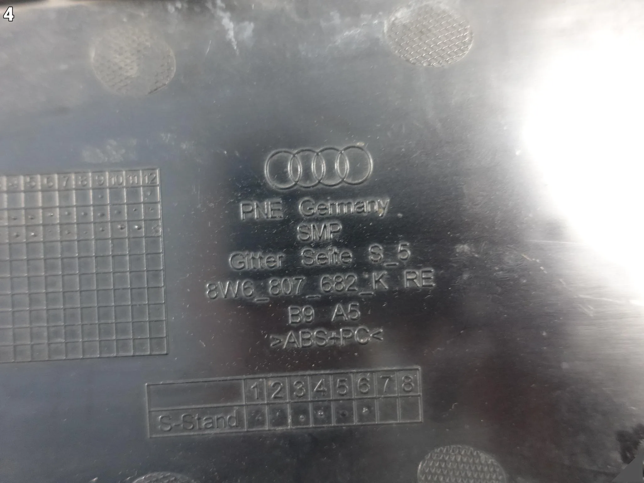 AUDI S5 8W6 F5 B9 16-19 OSŁONA ATRAPA KRATKA W ZDERZAK PRZÓD PRAWA AUDI S5 8W6 F5 B9 16-19 OSŁONA ATRAPA KRATKA W ZDERZAK PRZÓD PRAWA - obrazek 5